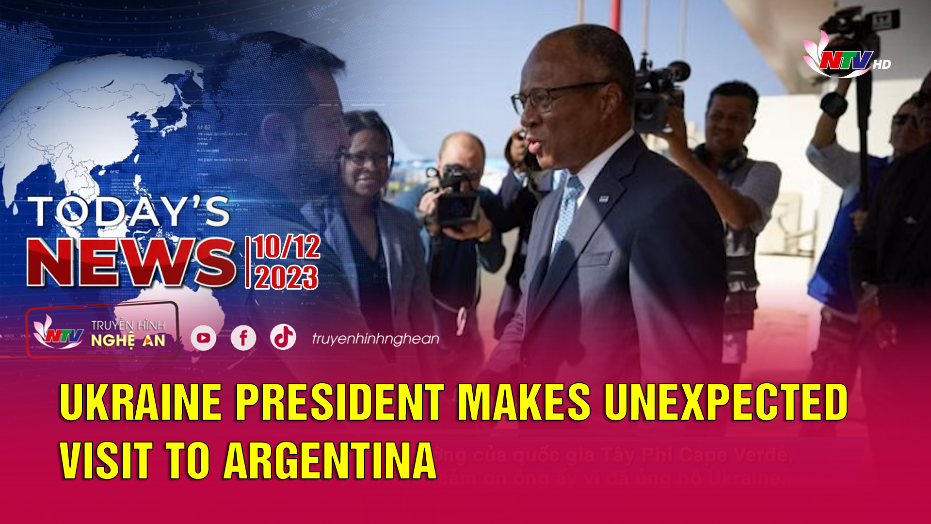 Today's News - 10/12/2023: Ukraine President makes unexpected visit to Argentina