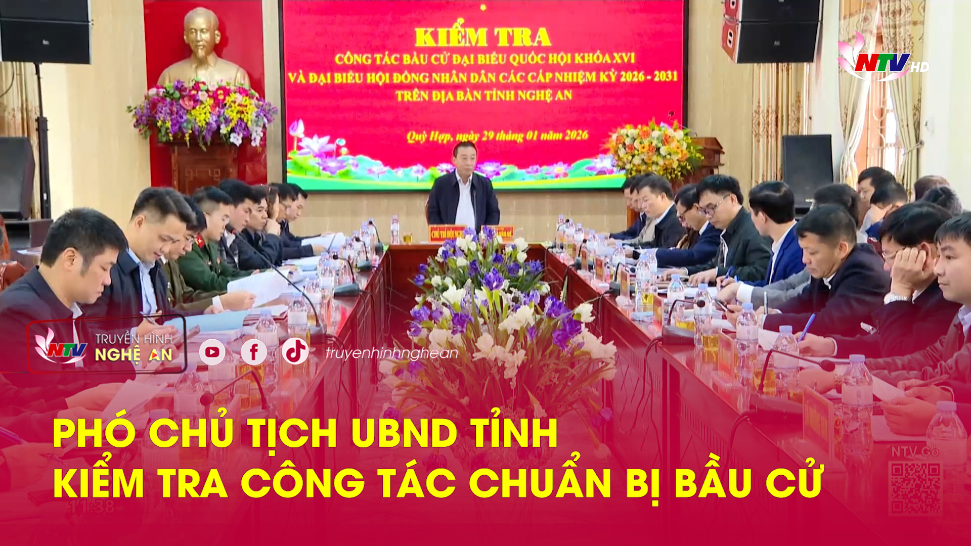 Phó chủ tịch UBND tỉnh kiểm tra công tác chuẩn bị bầu cử