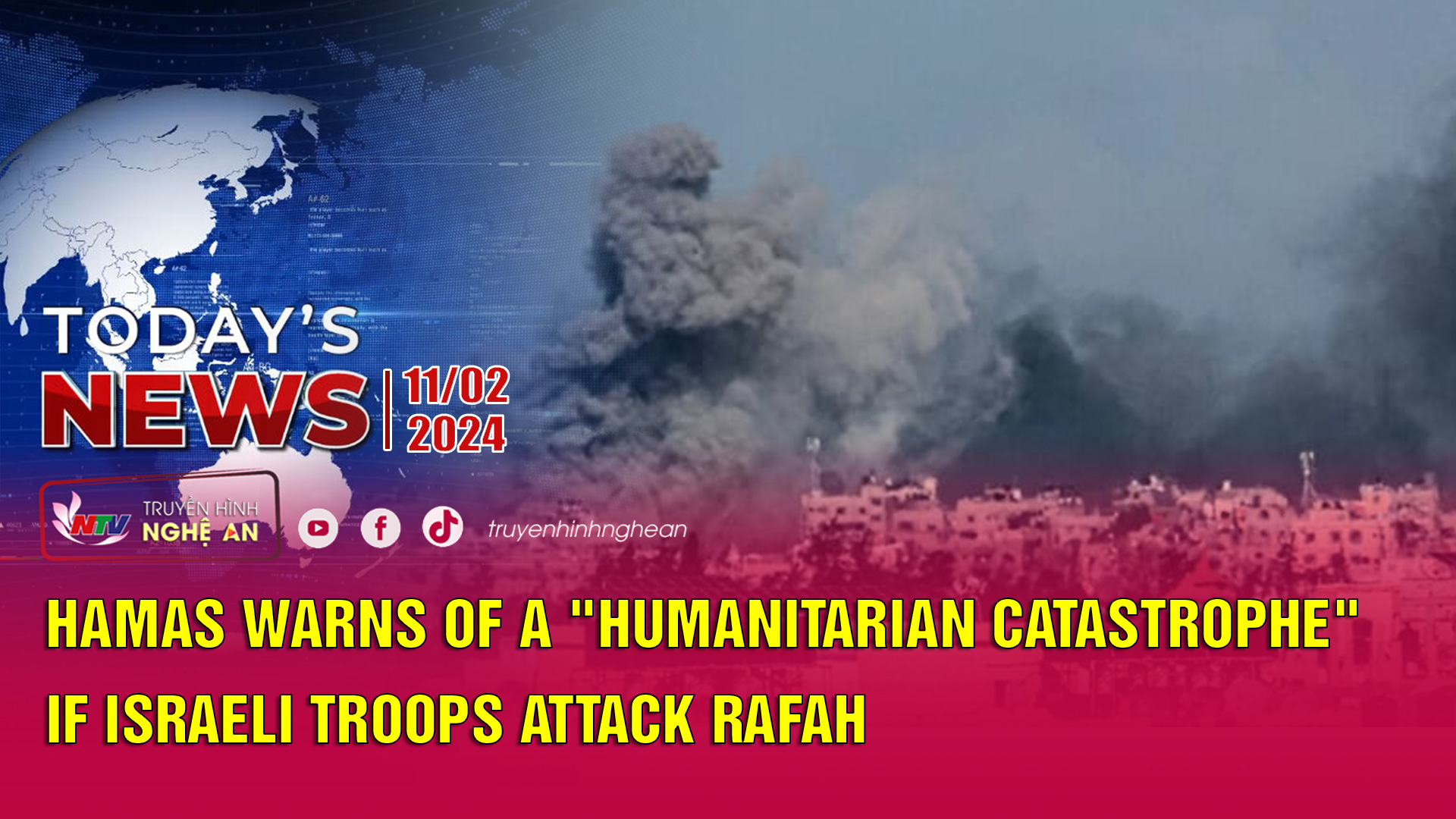 Today's News - 11/2/2024: Hamas warns of a "humanitarian catastrophe" if Israeli troops attack Rafah