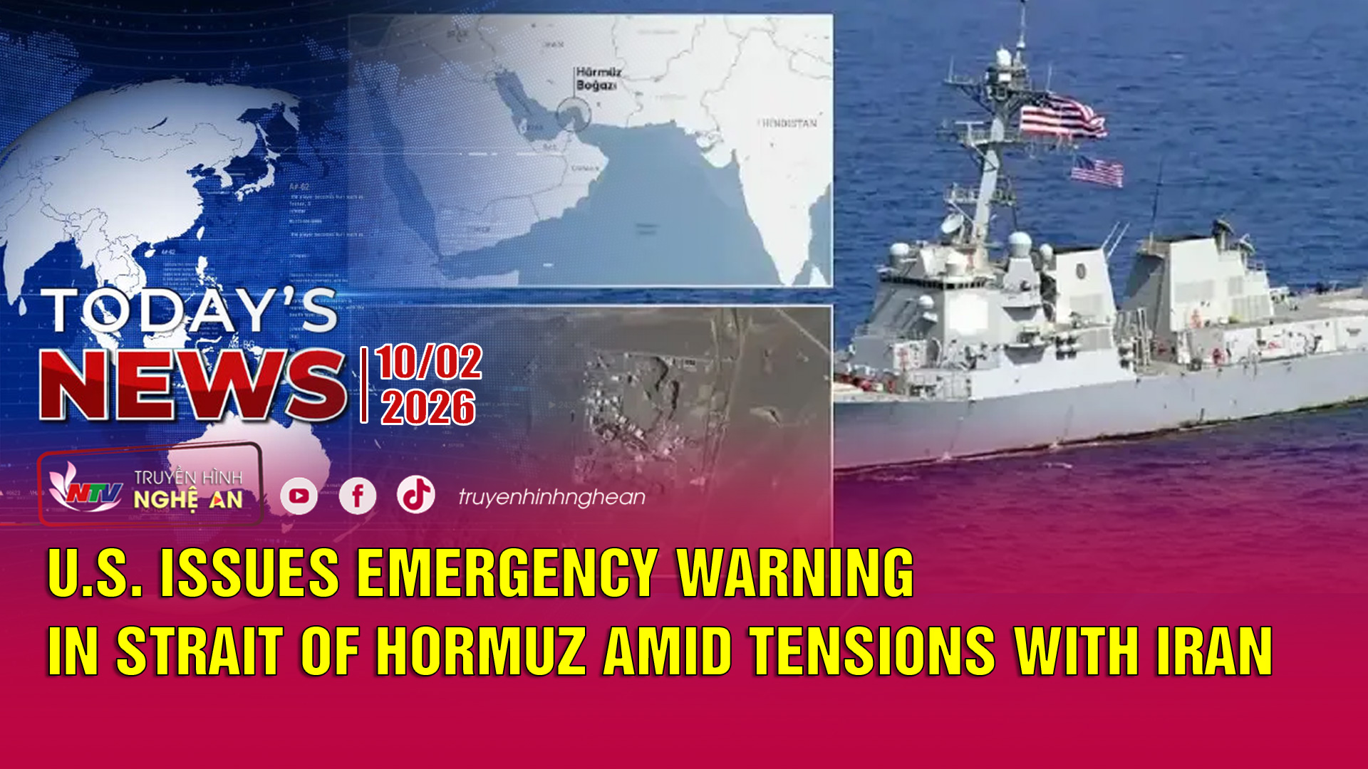 Today's News - 10/02/2026: U.S. issues emergency warning in strait of Hormuz amid tensions with Iran