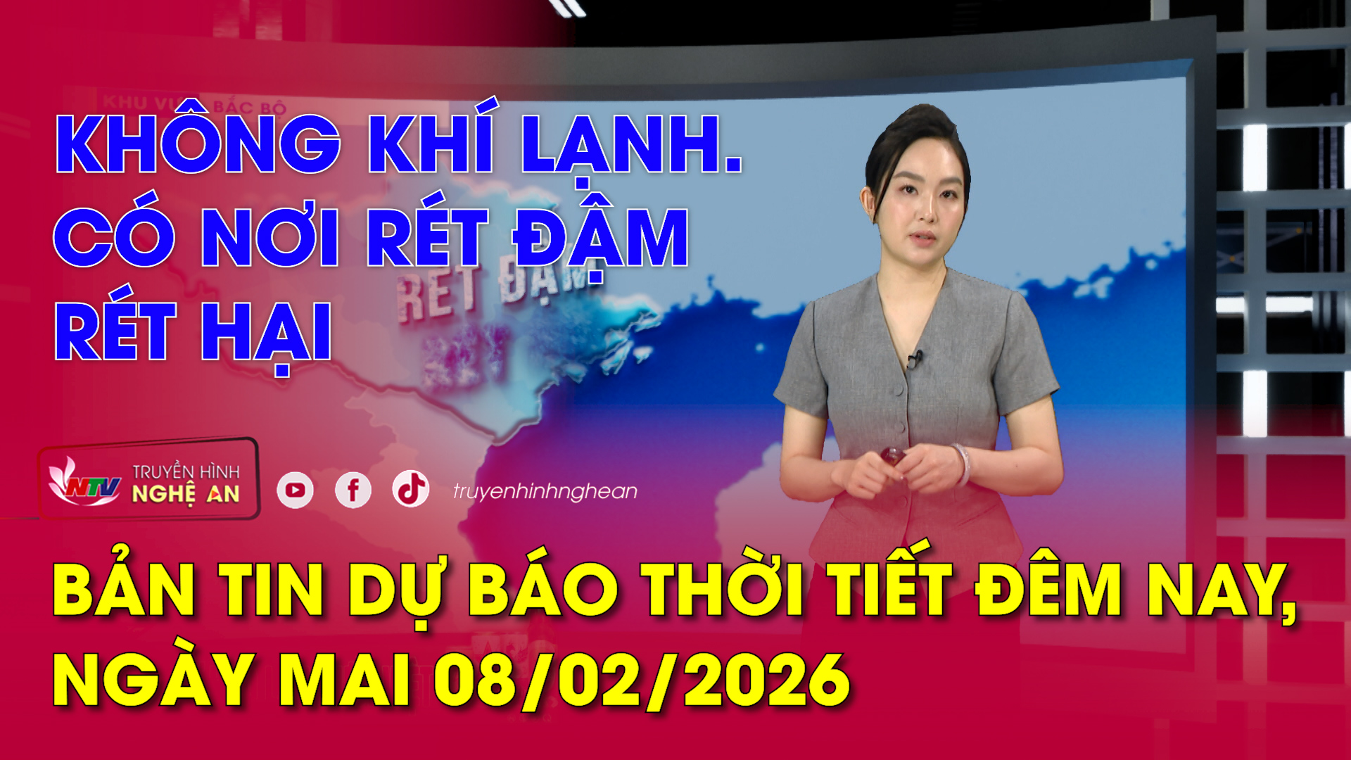 Bản tin Dự báo thời tiết đêm nay, ngày mai 08/02/2026: Không khí lạnh. Có nơi rét đậm rét hại