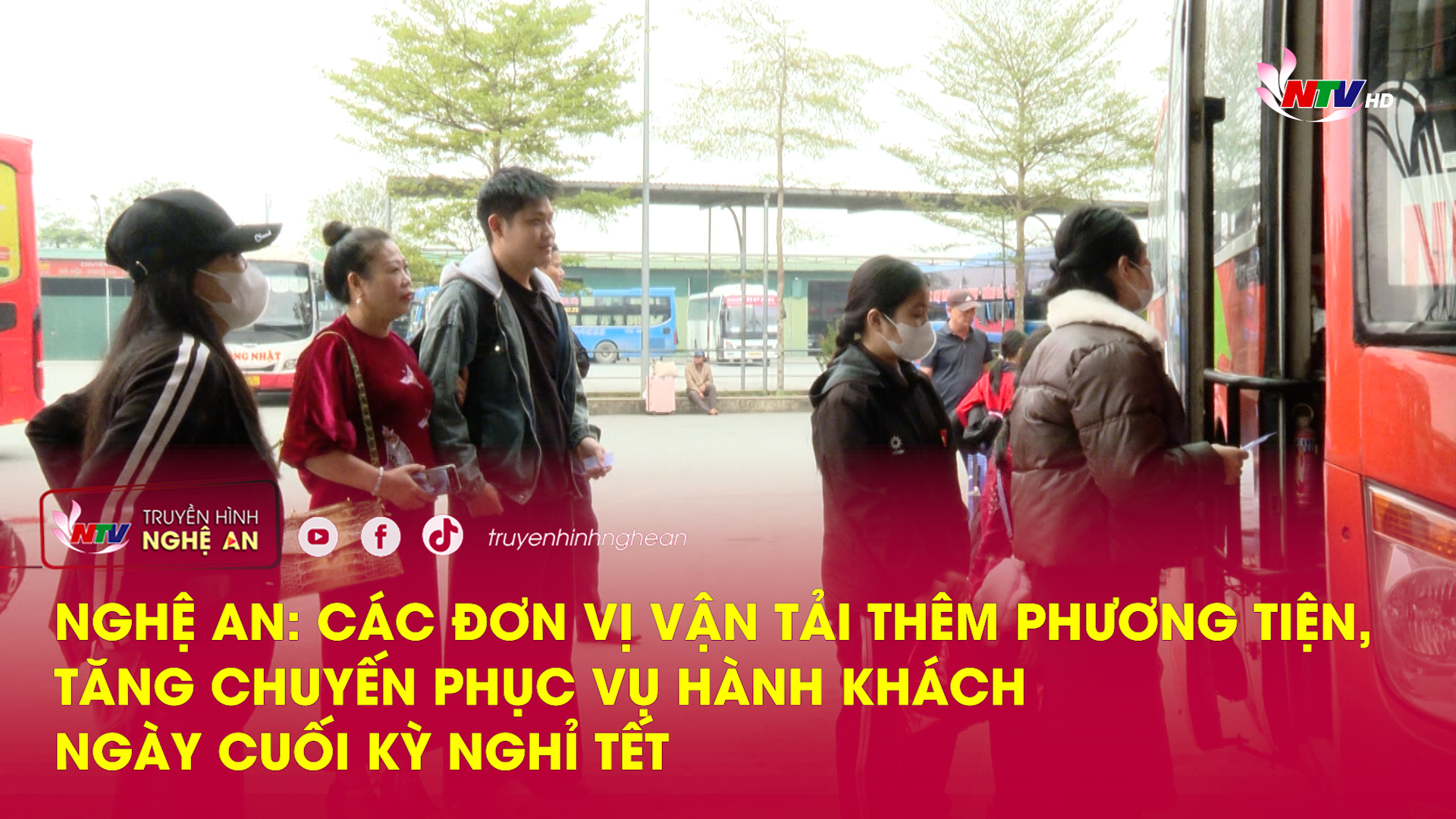 Nghệ An: các đơn vị vận tải thêm phương tiện, tăng chuyến phục vụ hành khách ngày cuối kỳ nghỉ Tết