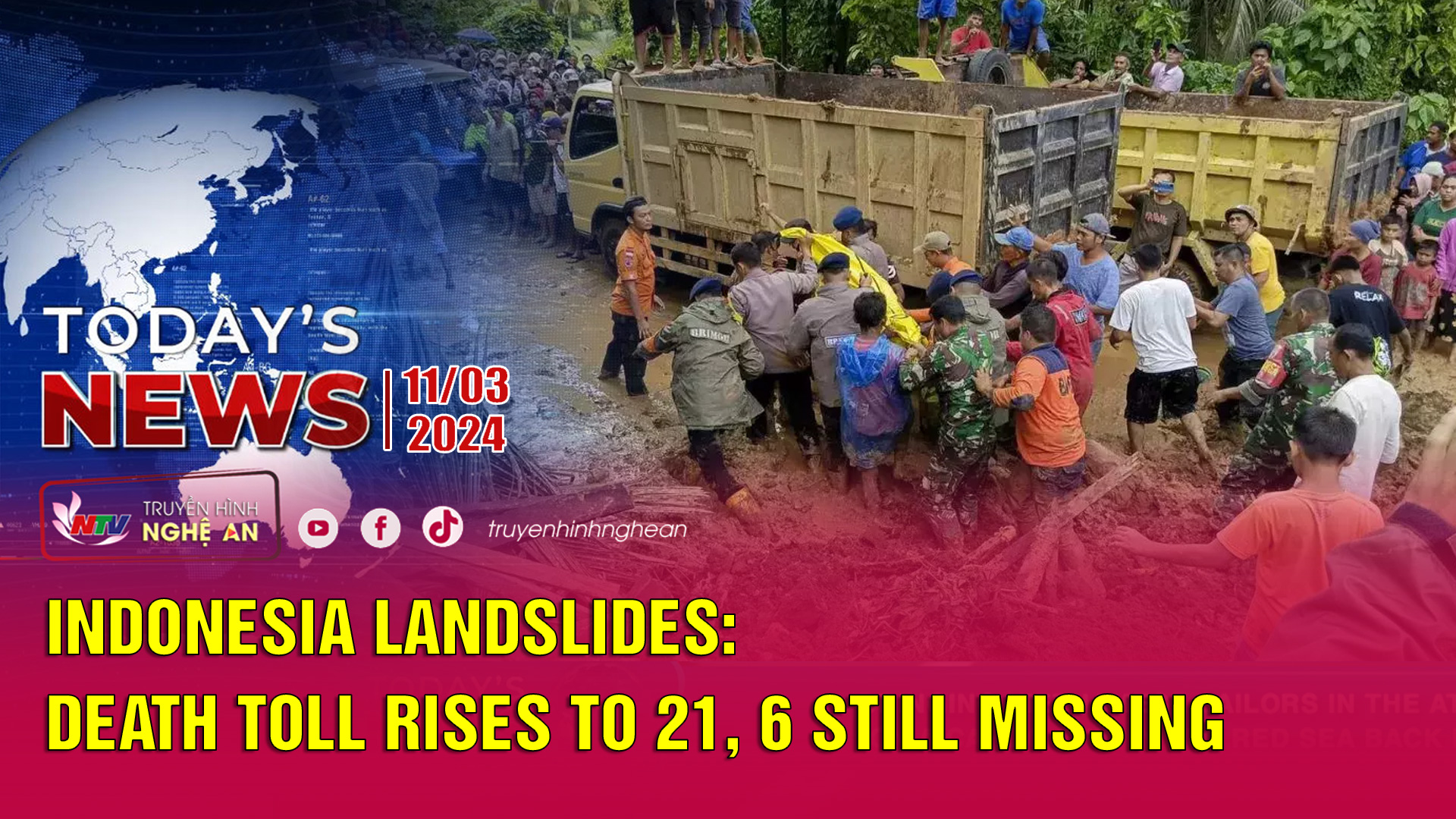 Today's News 11/03/2024: Indonesia landslides: Death toll rises to 21, 6 still missing