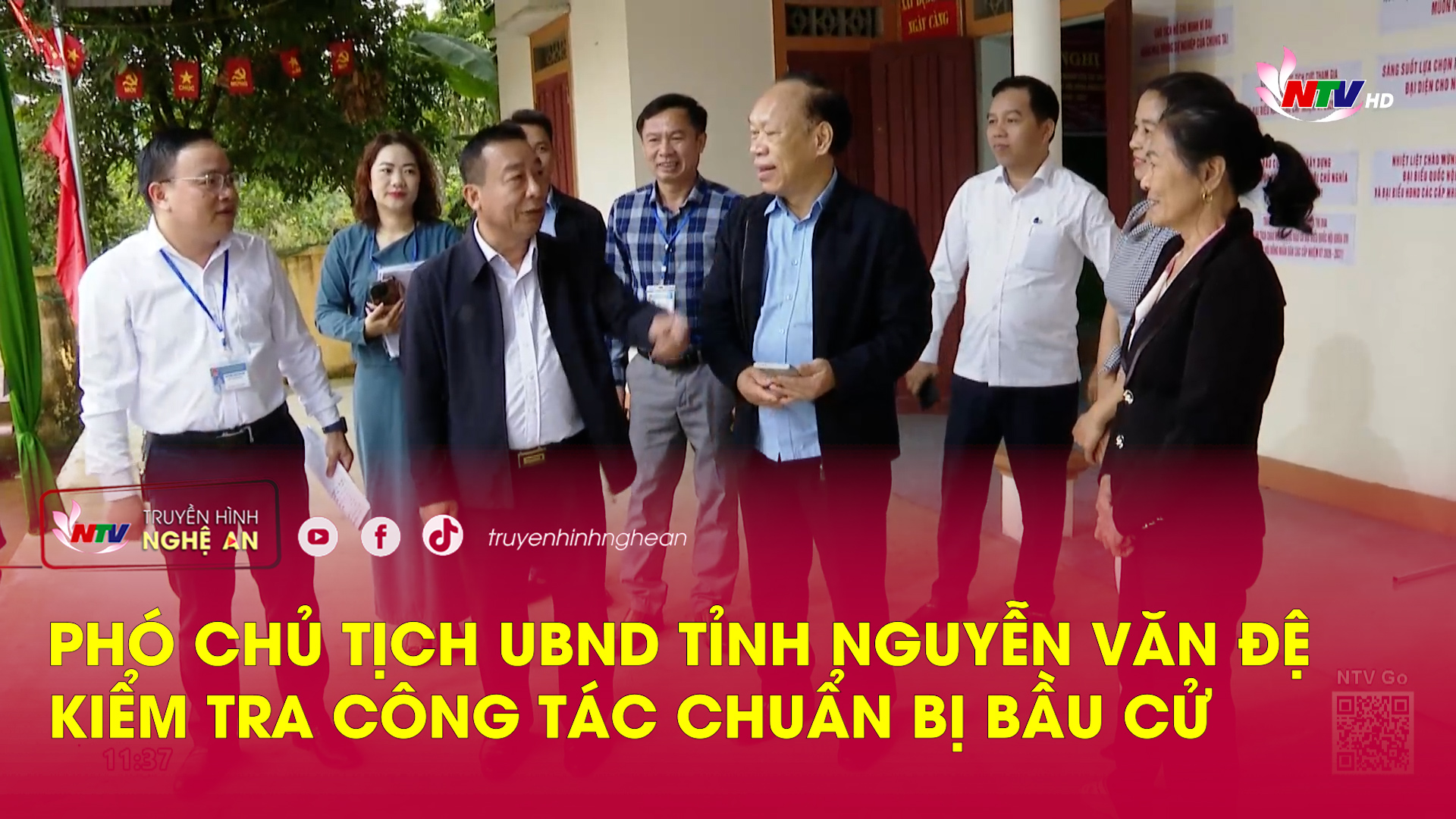 Phó Chủ tịch UBND tỉnh Nguyễn Văn Đệ kiểm tra công tác chuẩn bị bầu cử