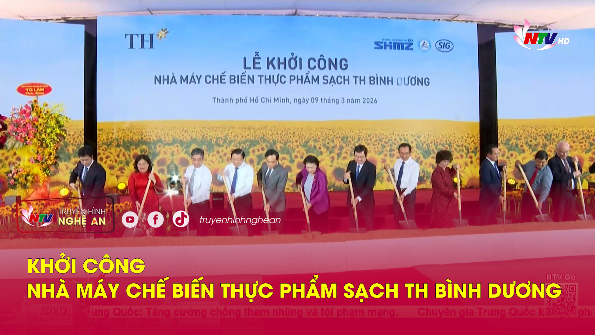 Khởi công Nhà máy chế biến thực phẩm sạch TH Bình Dương