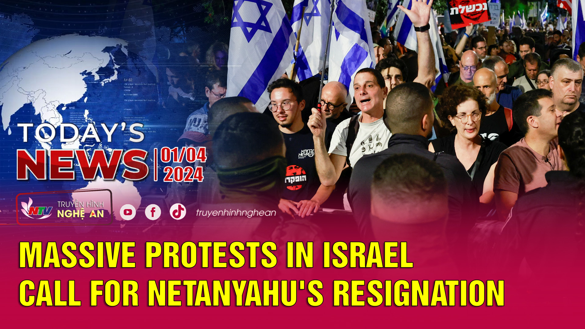 Today's News 01/4/2024: Massive protests in Israel call for Netanyahu's resignation