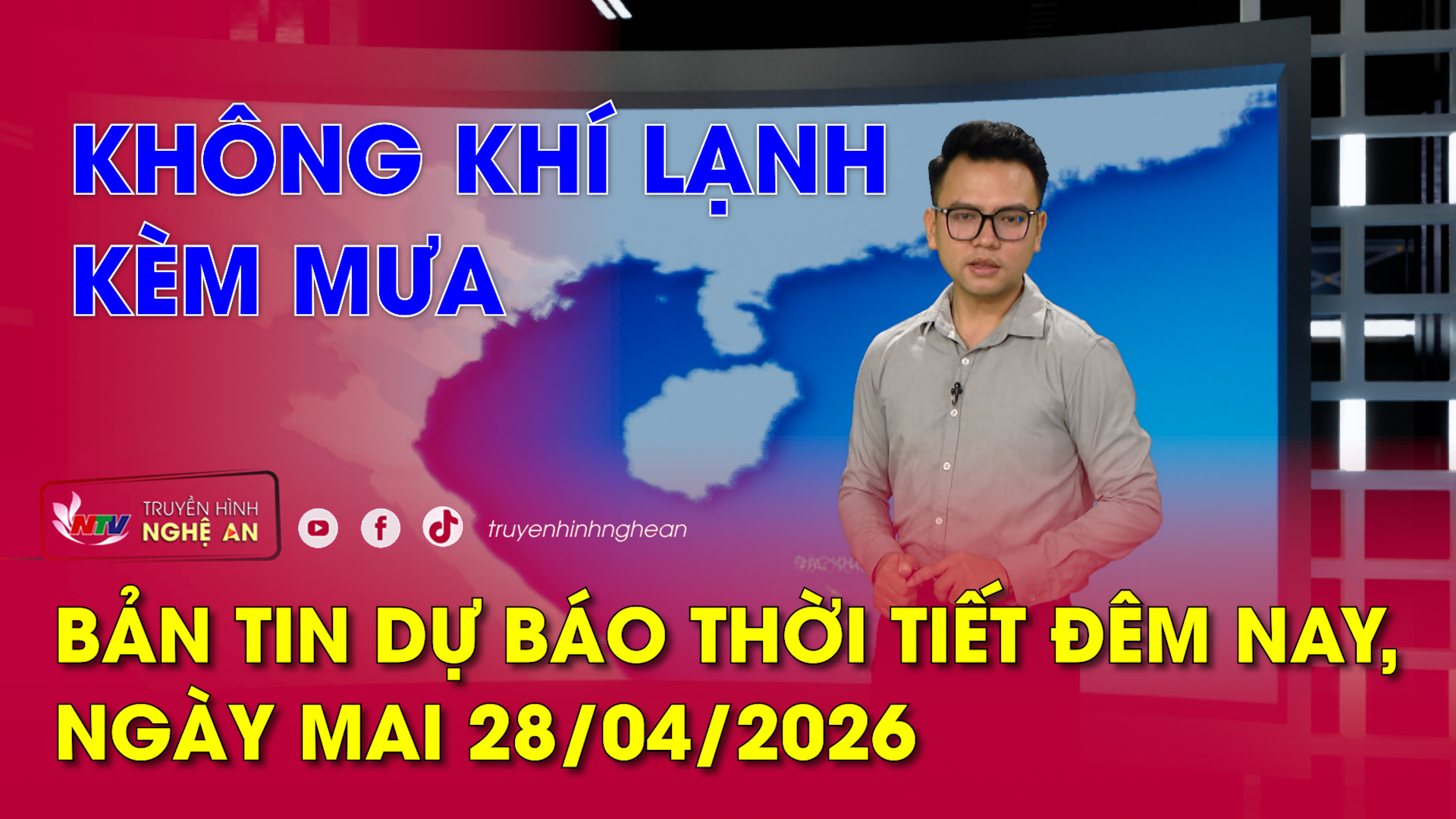 Dự báo thời tiết đêm nay, ngày mai - 28/04/2026: Không khí lạnh kèm mưa