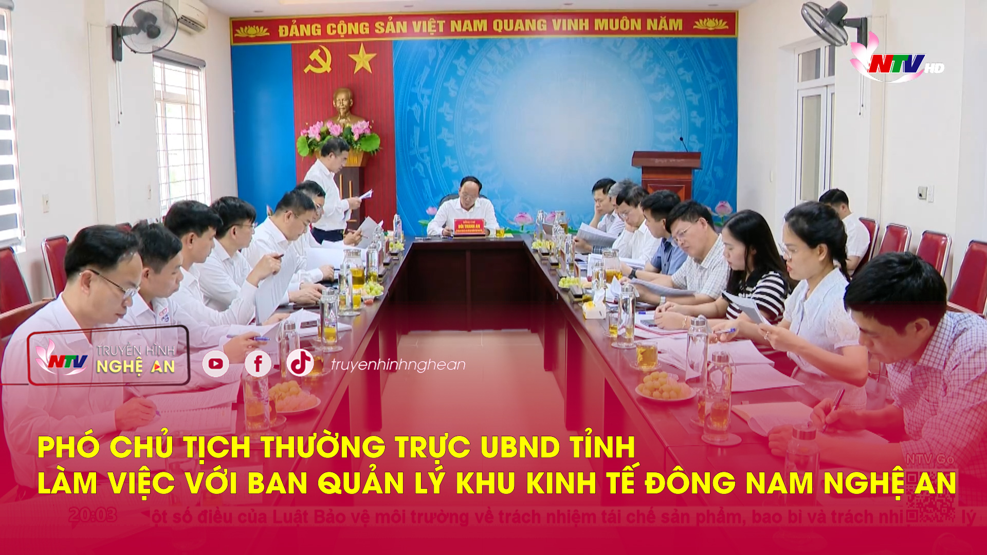 Phó Chủ tịch Thường trực UBND tỉnh làm việc với Ban Quản lý khu kinh tế Đông Nam Nghệ An