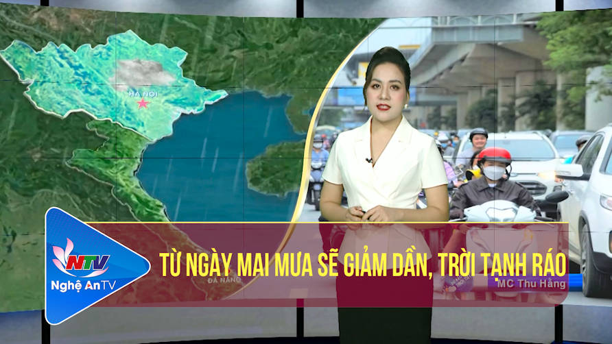 Bản tin Dự báo Thời tiết đêm 16, ngày 17/5/2022: Từ ngày mai mưa sẽ giảm dần, trời tạnh ráo