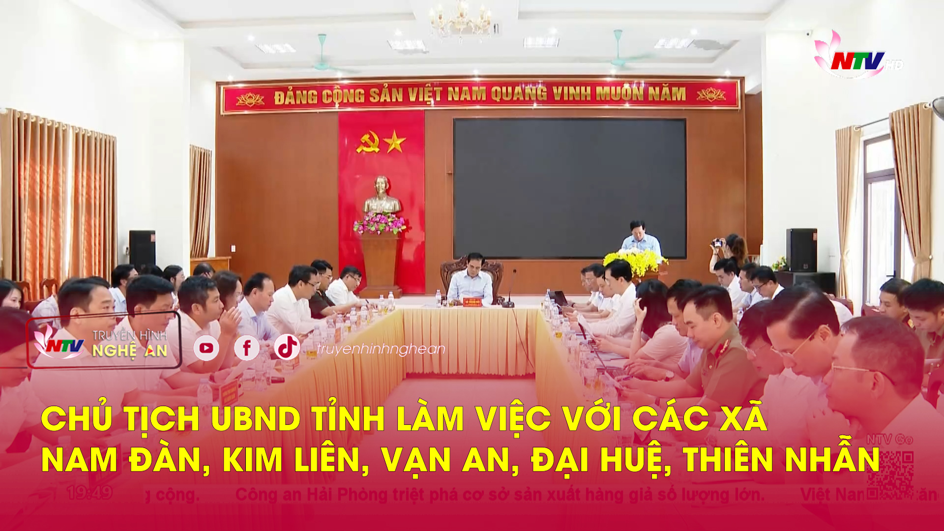 Chủ tịch UBND tỉnh làm việc với các xã Nam Đàn, Kim Liên, Vạn An, Đại Huệ, Thiên Nhẫn