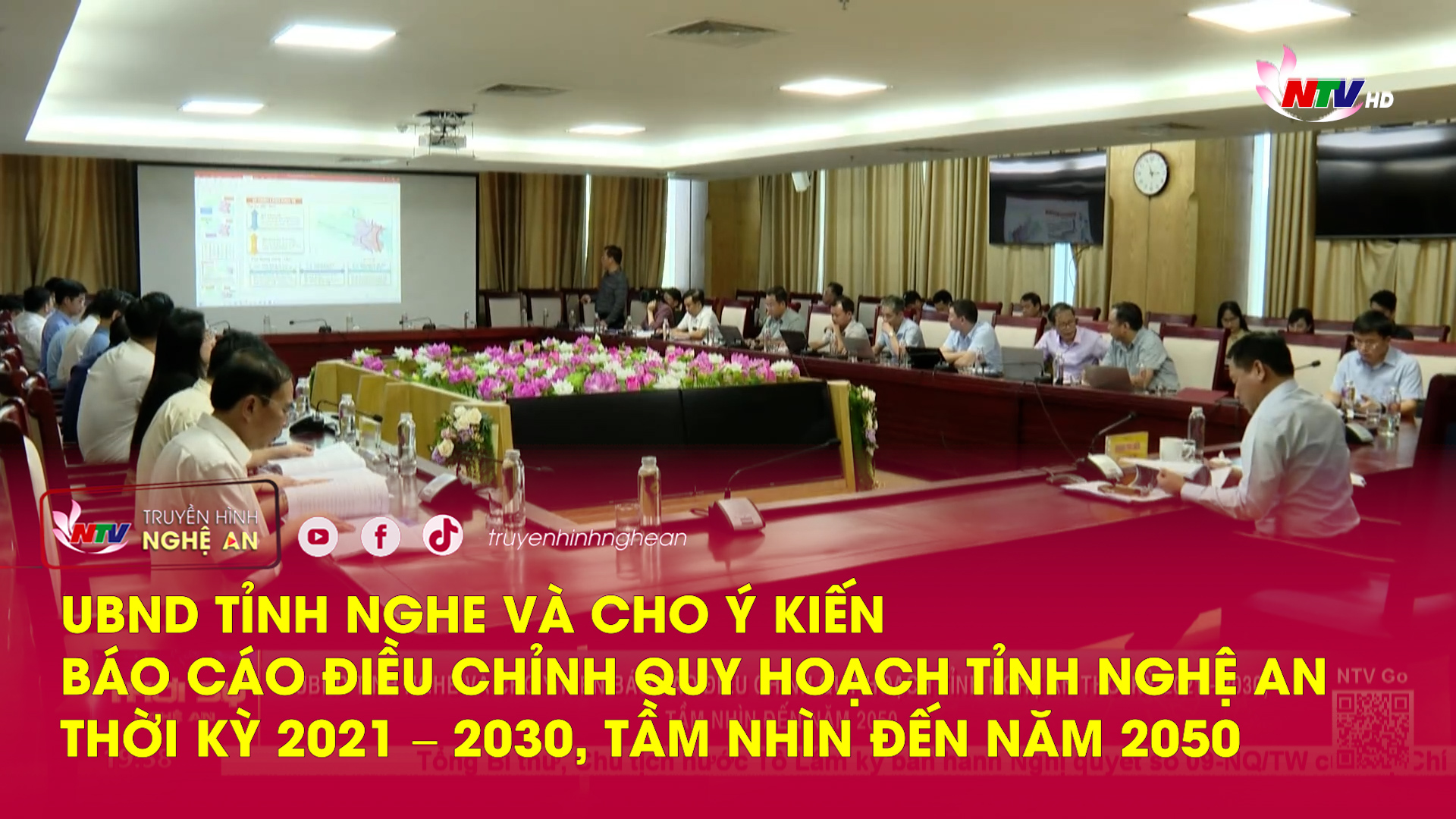 UBND tỉnh nghe và cho ý kiến báo cáo điều chỉnh QH tỉnh Nghệ An thời kỳ 2021 – 2030, tầm nhìn 2050