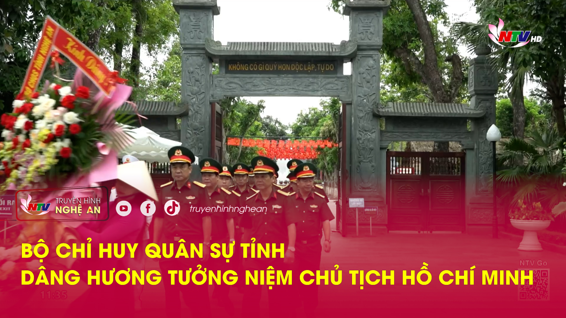 Bộ Chỉ huy Quân sự tỉnh dâng hương tưởng niệm Chủ tịch Hồ Chí Minh