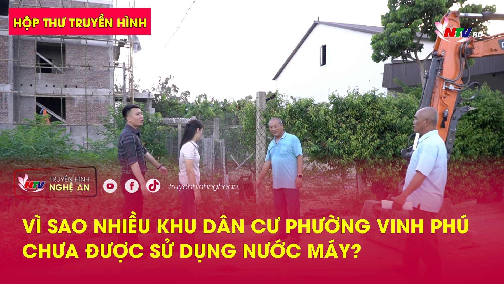 Hộp thư truyền hình: Vì sao nhiều khu dân cư phường Vinh Phú chưa được sử dụng nước máy?