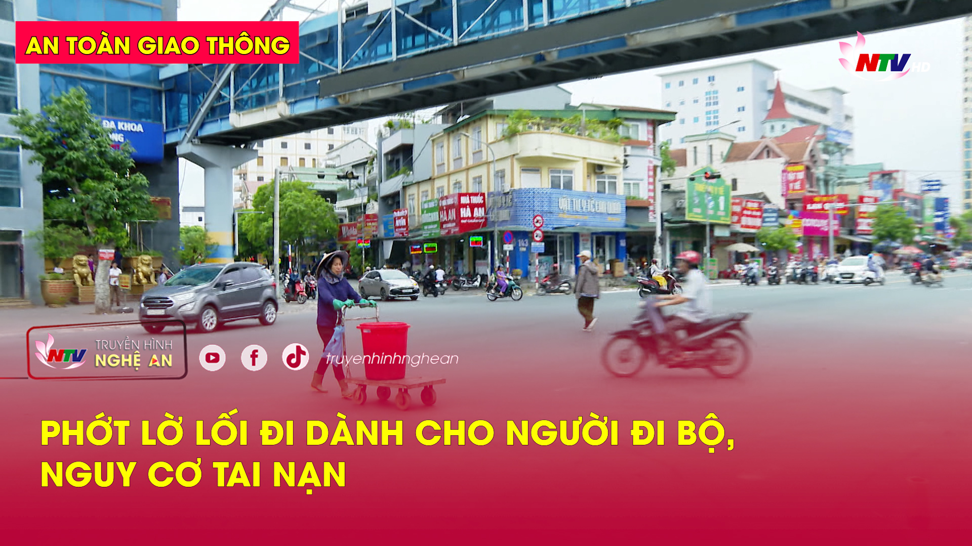 Bản tin An toàn giao thông ngày 09/06/2026: Phớt lờ lối đi dành cho người đi bộ, nguy cơ tai nạn