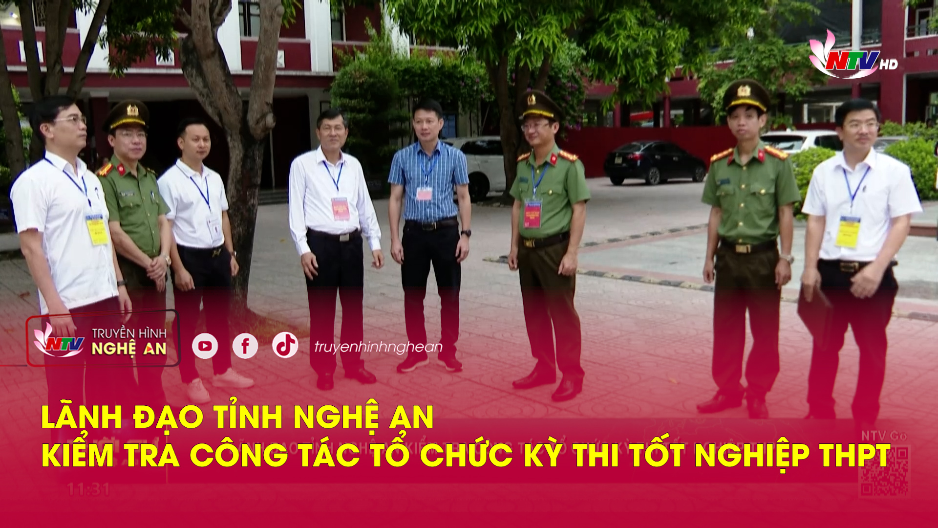 Lãnh đạo tỉnh Nghệ An kiểm tra công tác tổ chức kỳ thi tốt nghiệp THPT