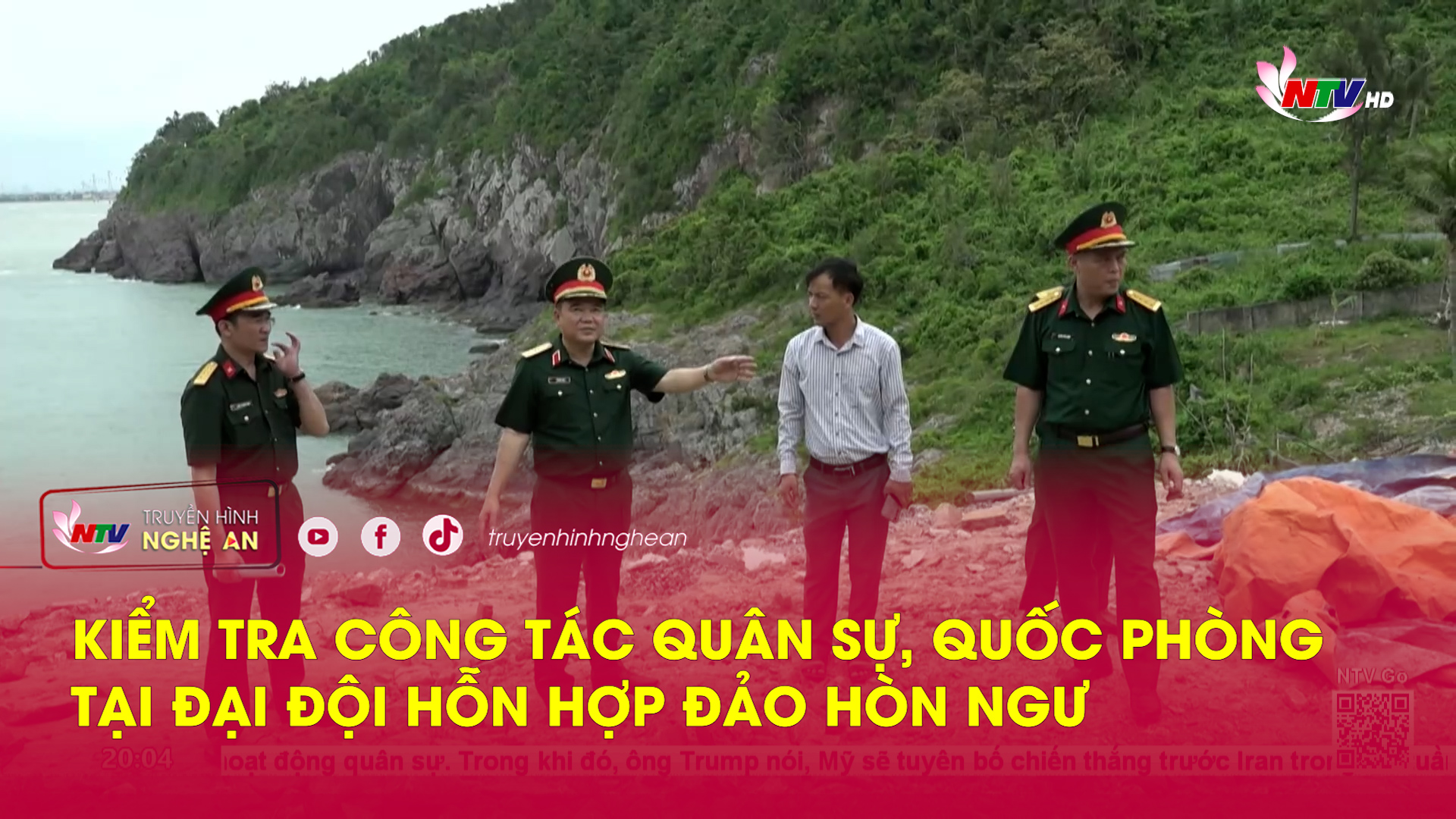 Kiểm tra công tác quân sự, quốc phòng tại Đại đội hỗn hợp đảo Hòn Ngư
