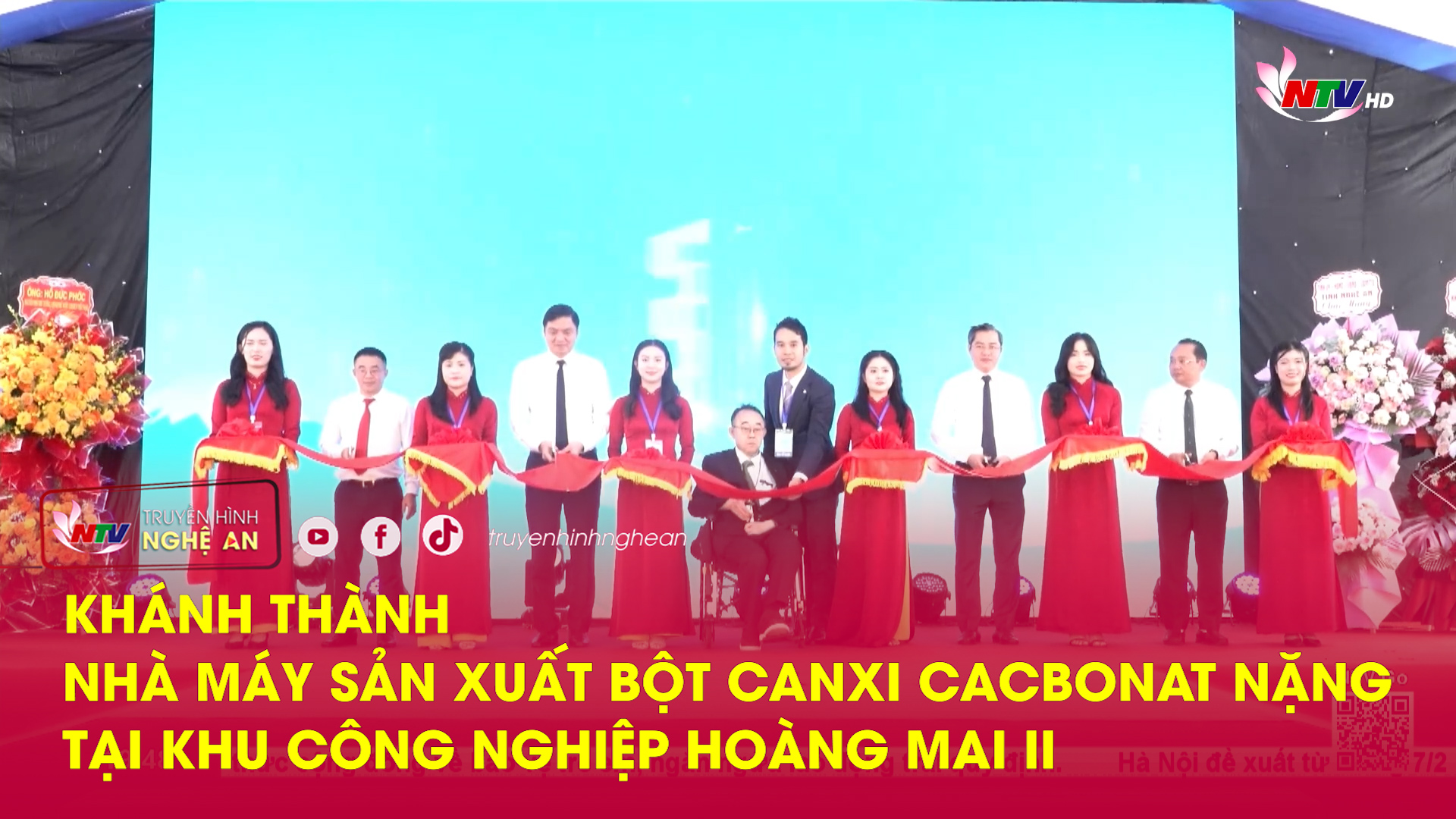 Khánh thành Nhà máy sản xuất bột canxi cacbonat nặng tại khu công nghiệp Hoàng Mai II