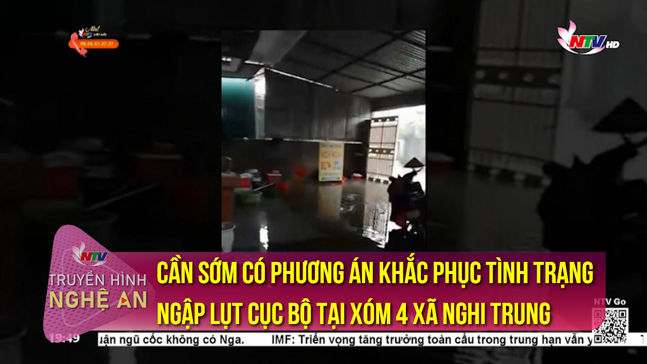 Cần sớm có phương án khắc phục tình trạng ngập lụt cục bộ tại xóm 4 xã Nghi Trung