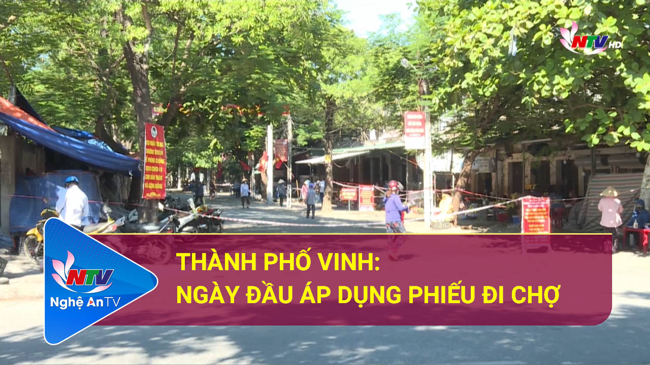 Thành phố Vinh: Ngày đầu áp dụng phiếu đi chợ