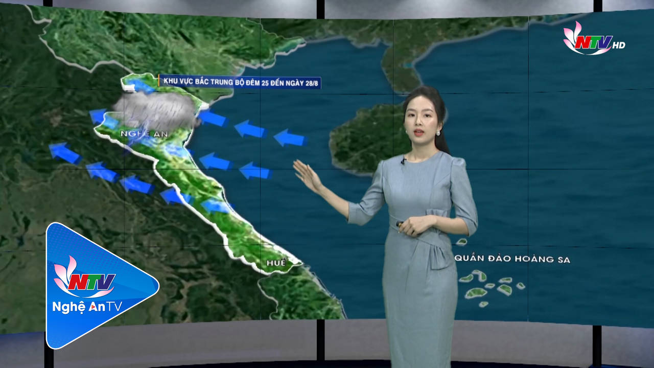 Bản tin Dự báo thời tiết đêm 25 ngày 26/8/2021