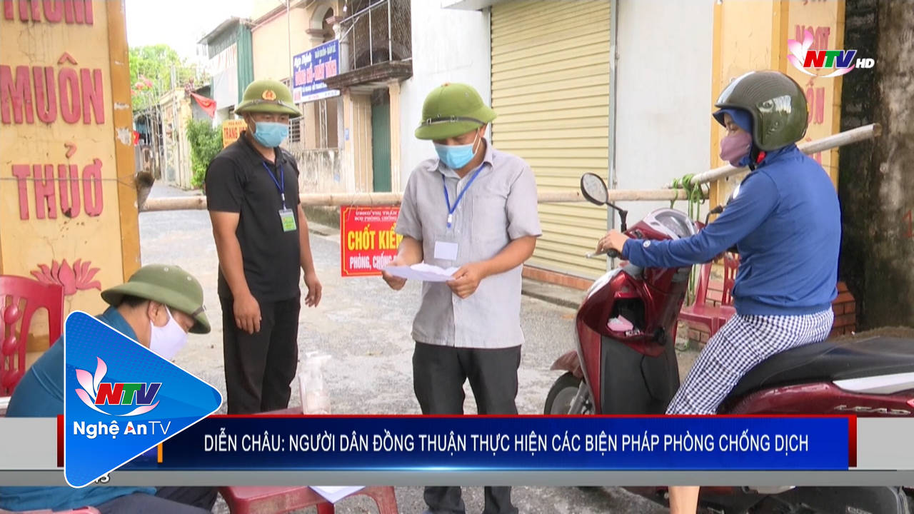 Diễn Châu: Người dân đồng thuận thực hiện các biện pháp phòng chống dịch