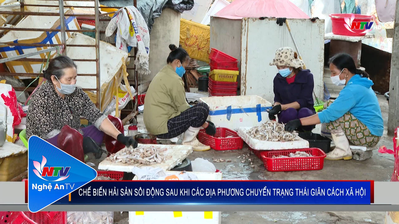 Chế biến hải sản sôi động sau khi các địa phương chuyển trạng thái giãn cách xã hội