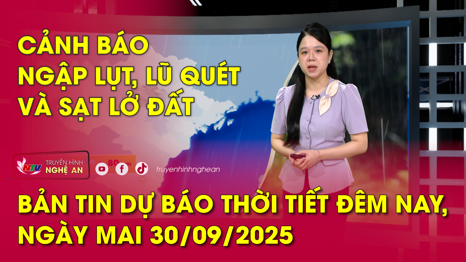 Dự báo thời tiết đêm nay, ngày mai 30/9/2025: Cảnh báo ngập lụt, lũ quét và sạt lở đất