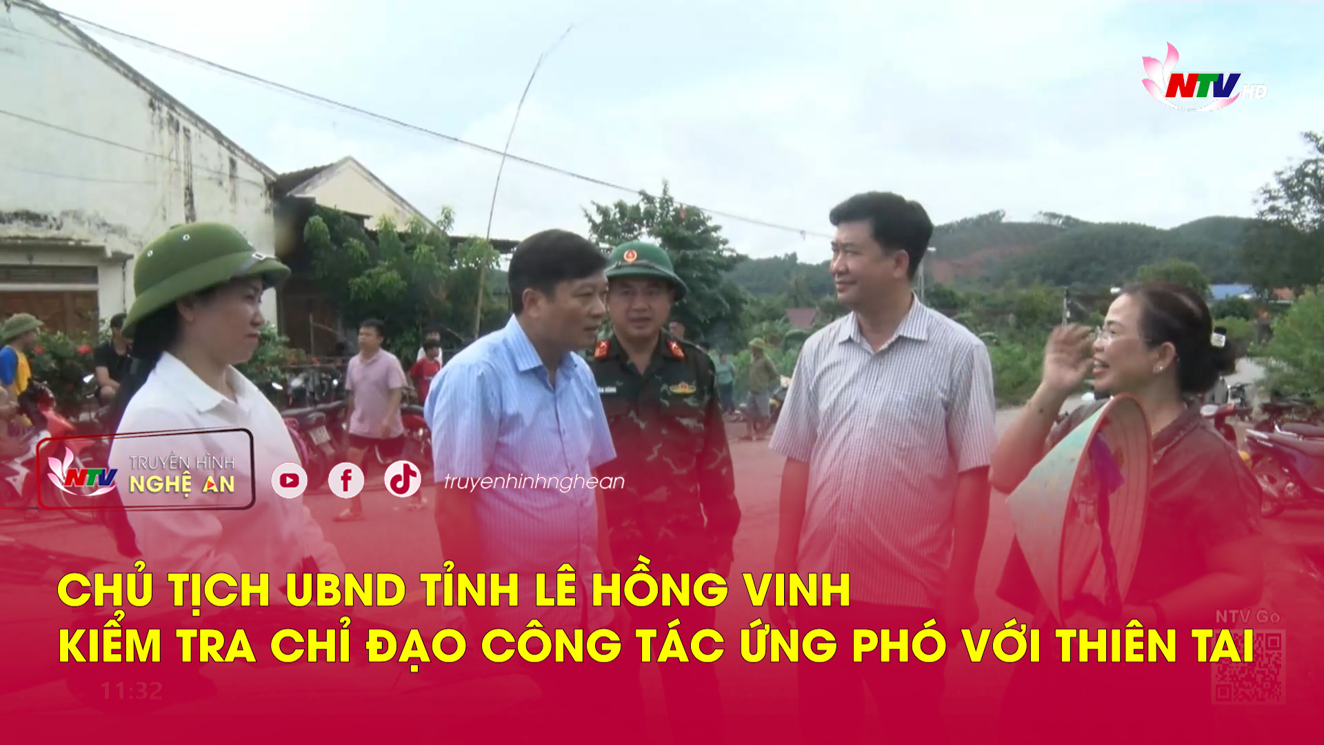 Chủ tịch UBND tỉnh  Lê Hồng Vinh kiểm tra chỉ đạo công tác ứng phó với thiên tai