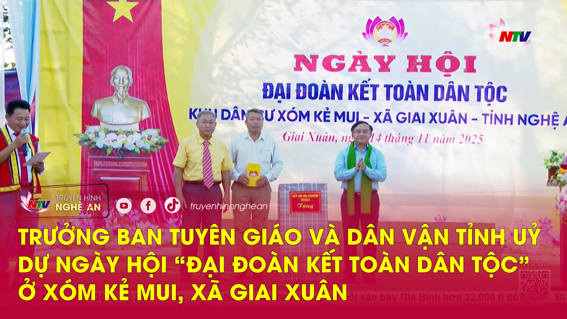 Trưởng ban Tuyên giáo và dân vận Tỉnh uỷ dự Ngày hội “Đại đoàn kết toàn dân tộc” ở xóm Kẻ Mui