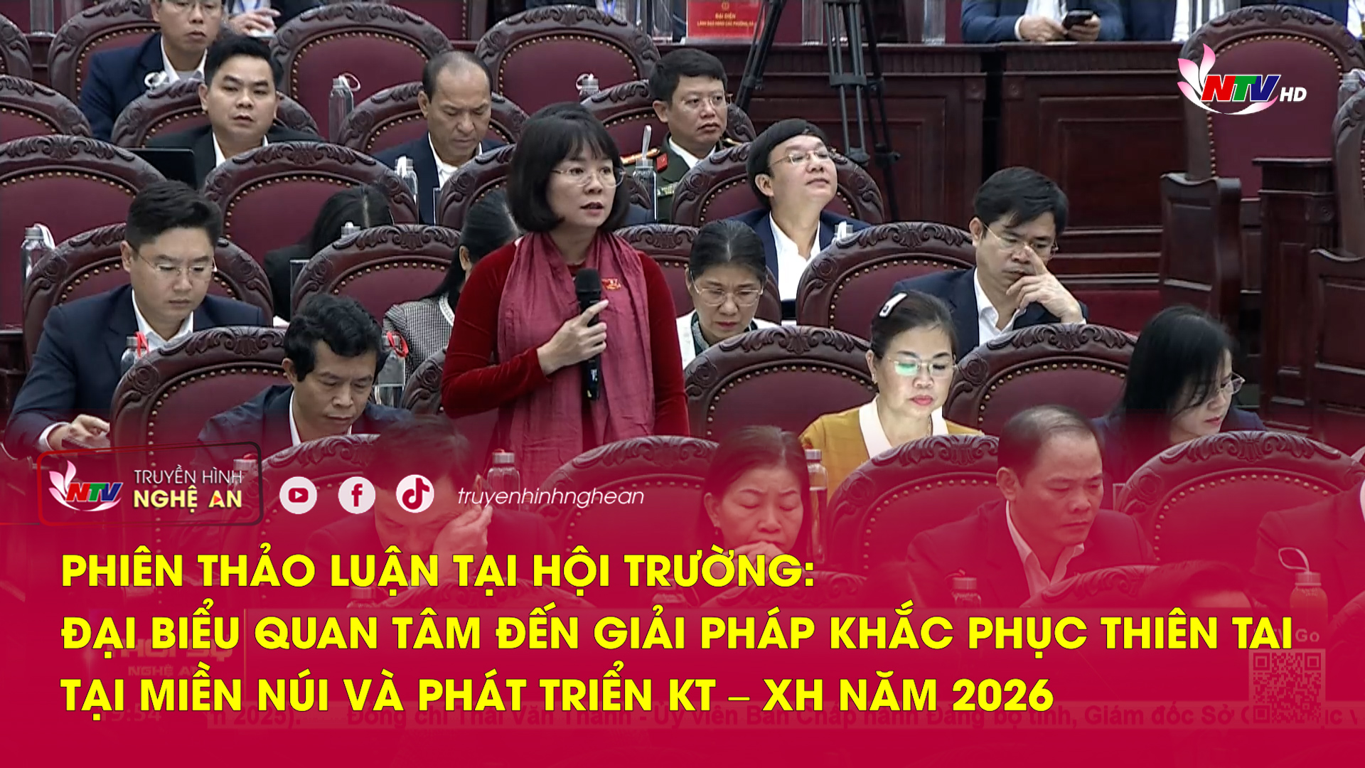 Phiên thảo luận tại hội trường: Đại biểu quan tâm đến giải pháp khắc phục thiên tai tại miền núi và phát triển KT – XH năm 2026