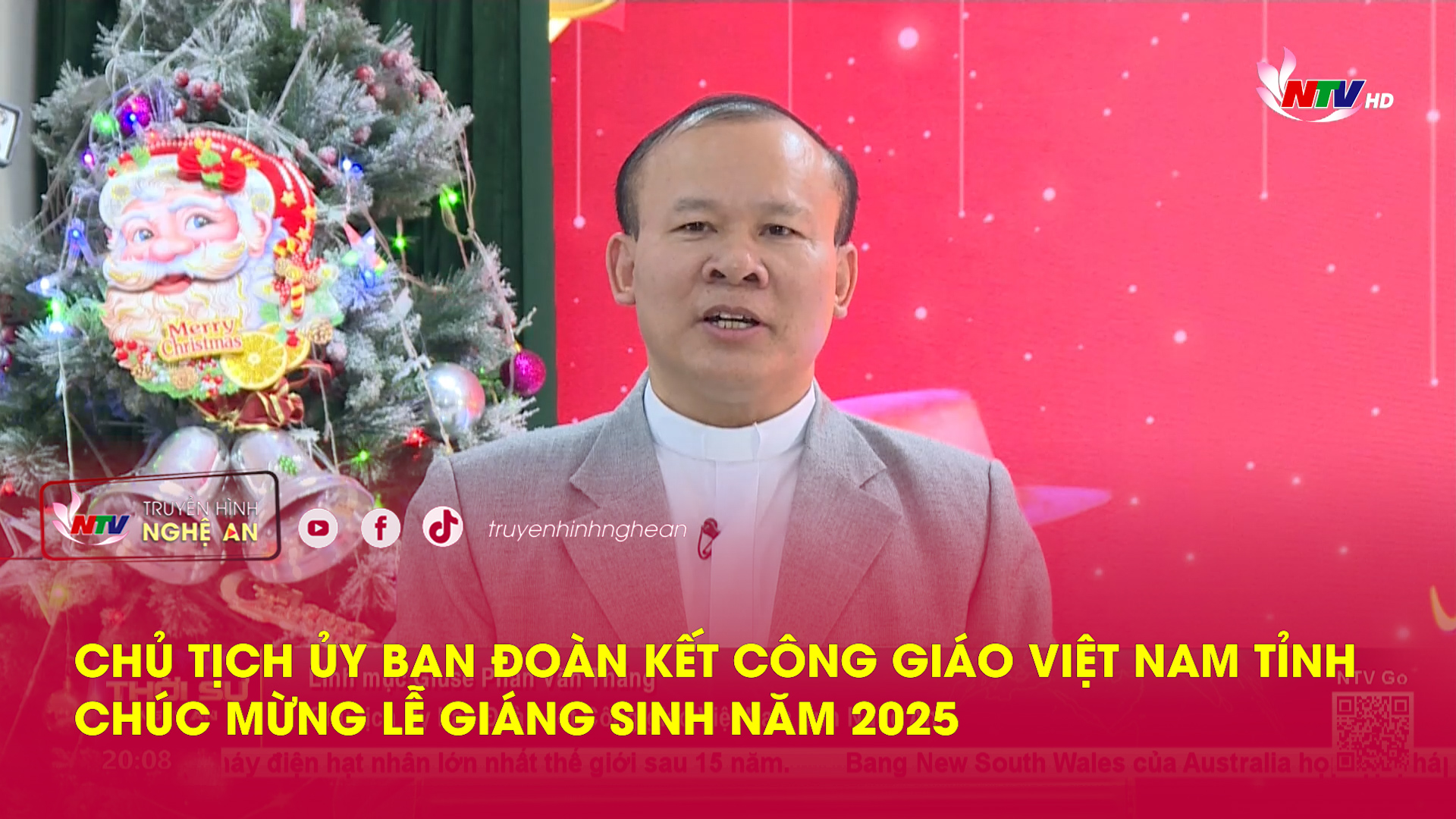 Chủ tịch Ủy ban Đoàn kết Công giáo Việt Nam tỉnh Nghệ An chúc mừng Lễ Giáng sinh năm 2025