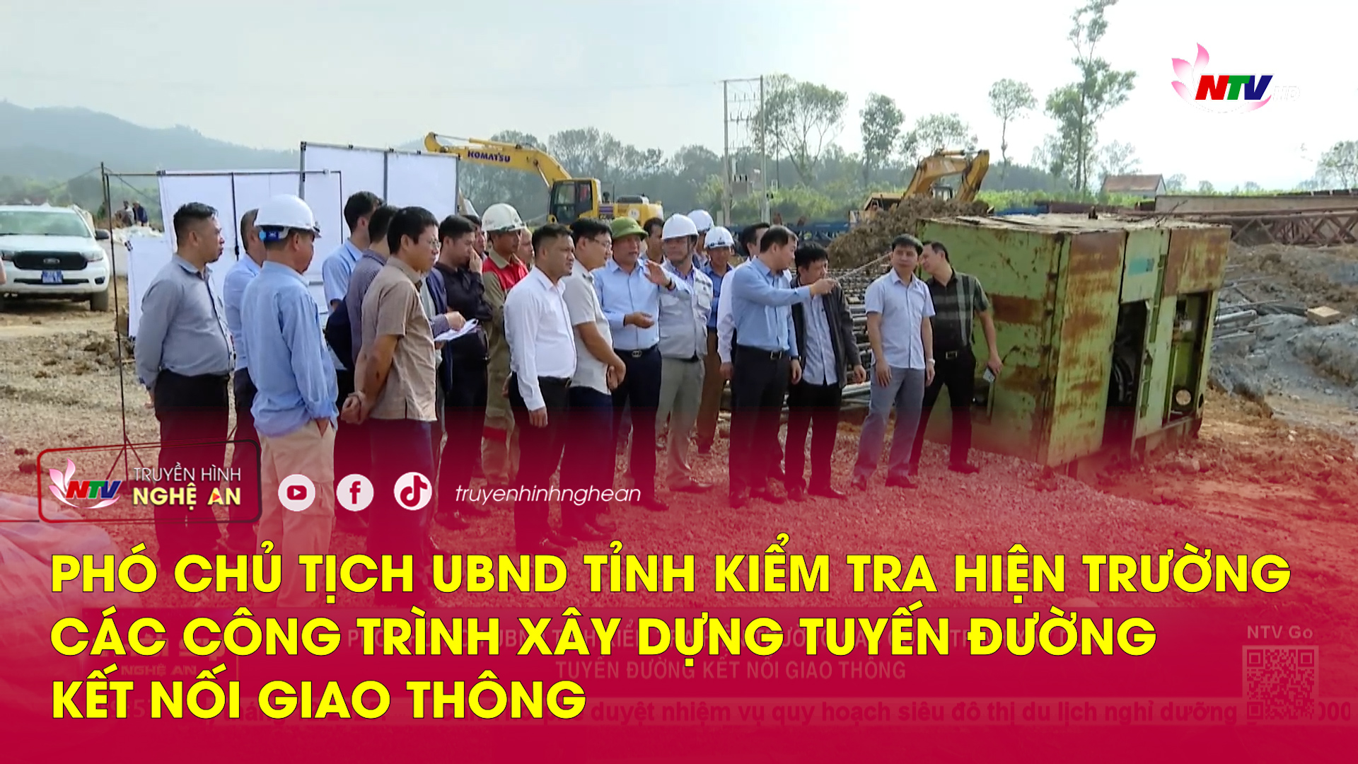 Phó Chủ tịch UBND Tỉnh kiểm tra hiện trường các công trình xây dựng tuyến đường kết nối giao thông