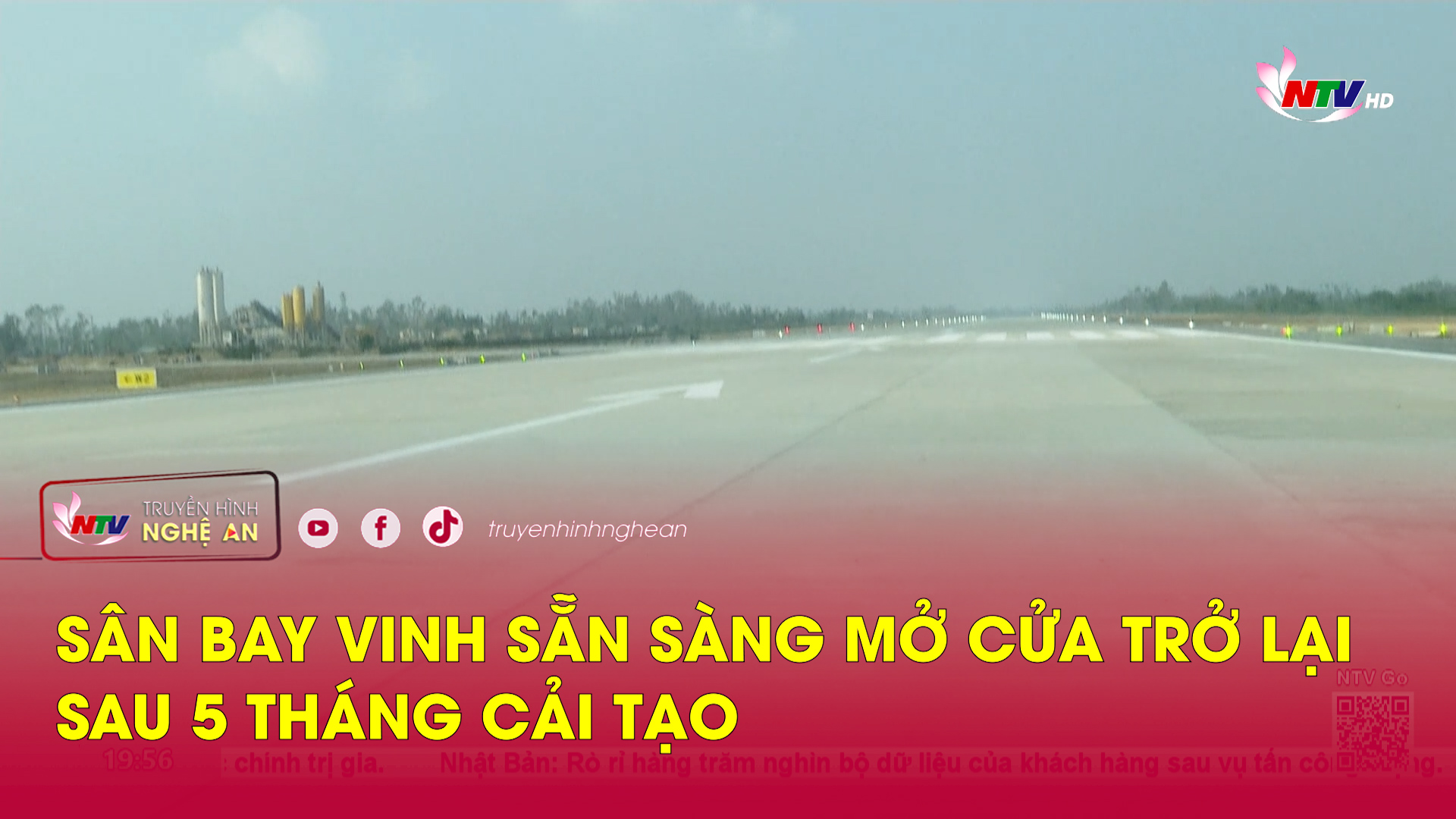 Sân bay Vinh sẵn sàng mở cửa trở lại sau 5 tháng cải tạo