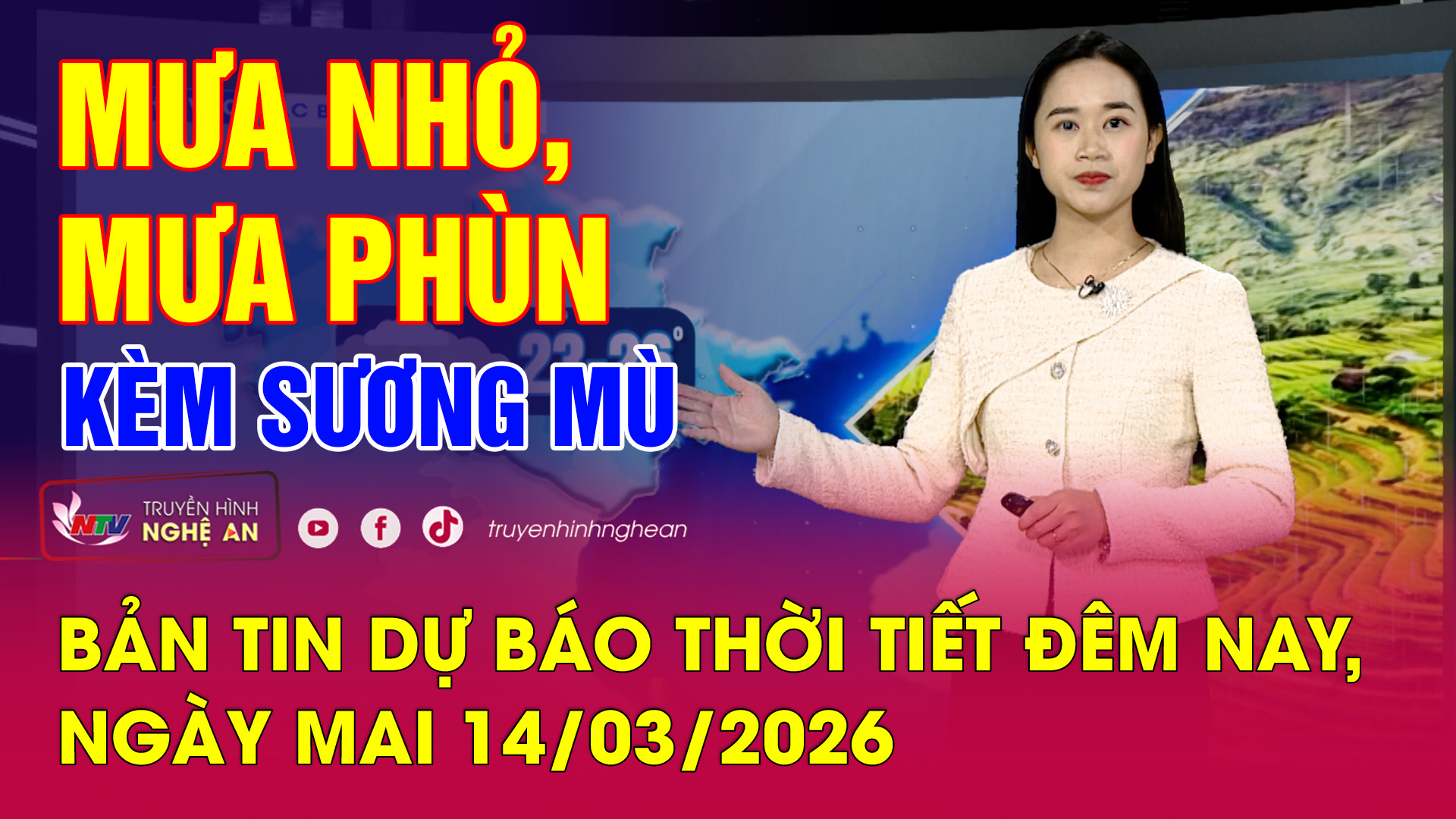 Bản tin Dự báo thời tiết đêm nay, ngày mai - 14/03/2026