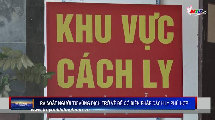 Rà soát người từ vùng dịch trở về để có biện pháp cách ly phù hợp