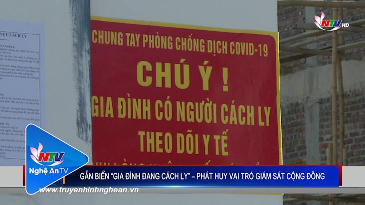 Gắn biển “Gia đình đang cách ly” – phát huy vai trò giám sát cộng đồng.