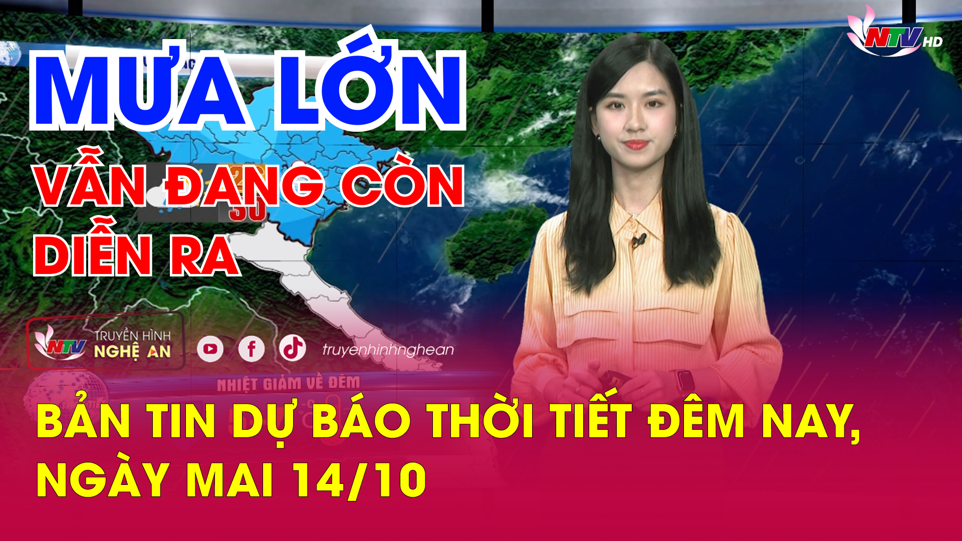 Dự báo Thời tiết đêm nay, ngày mai 14/10/2023:  Mưa lớn vẫn đang còn diễn ra