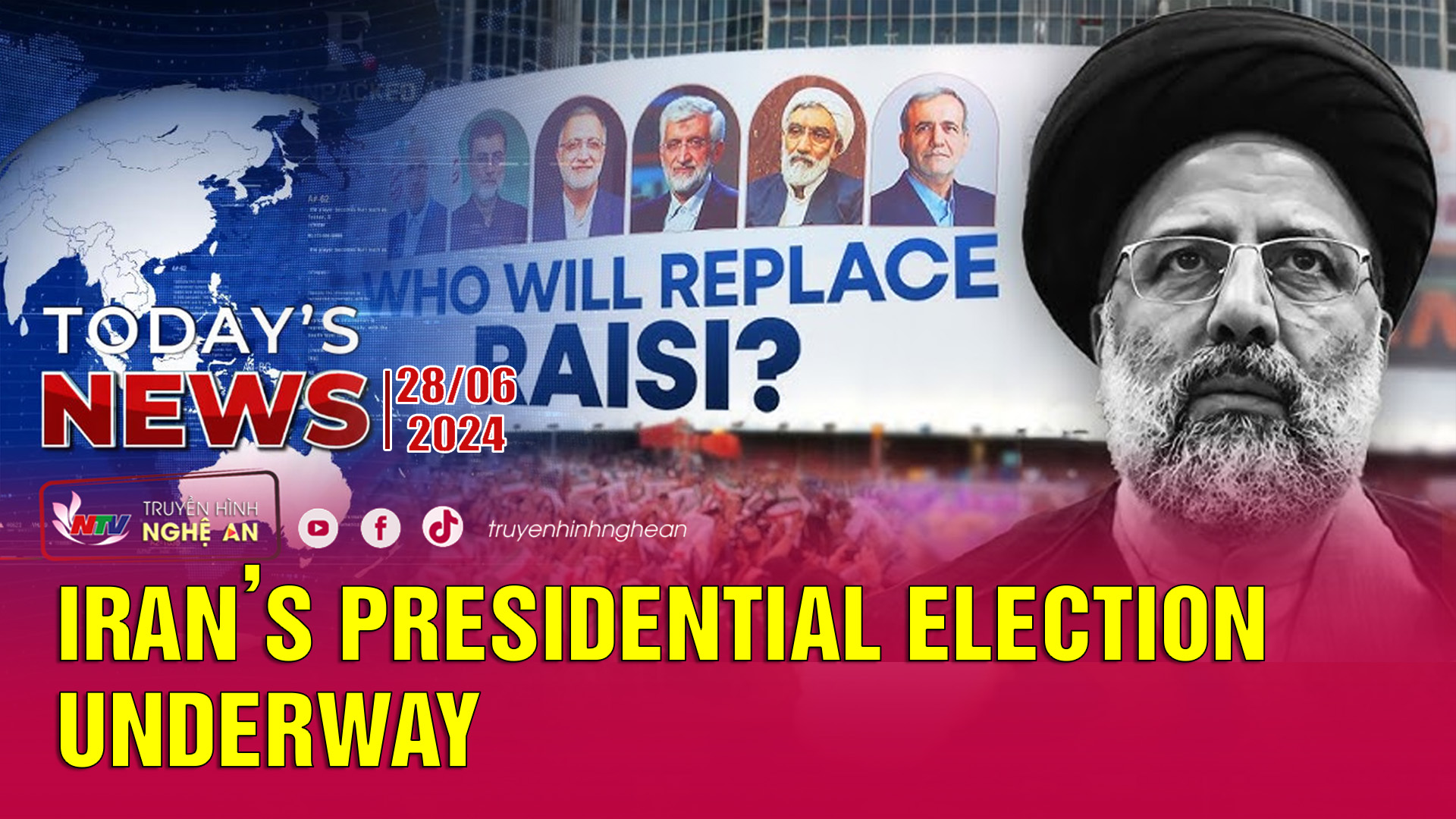 Today's News - 28/06/2024:  Iran’s presidential election underway