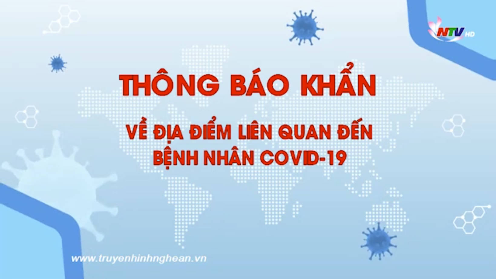 Thông báo khẩn về địa điểm liên quan đến bệnh nhân covid-19