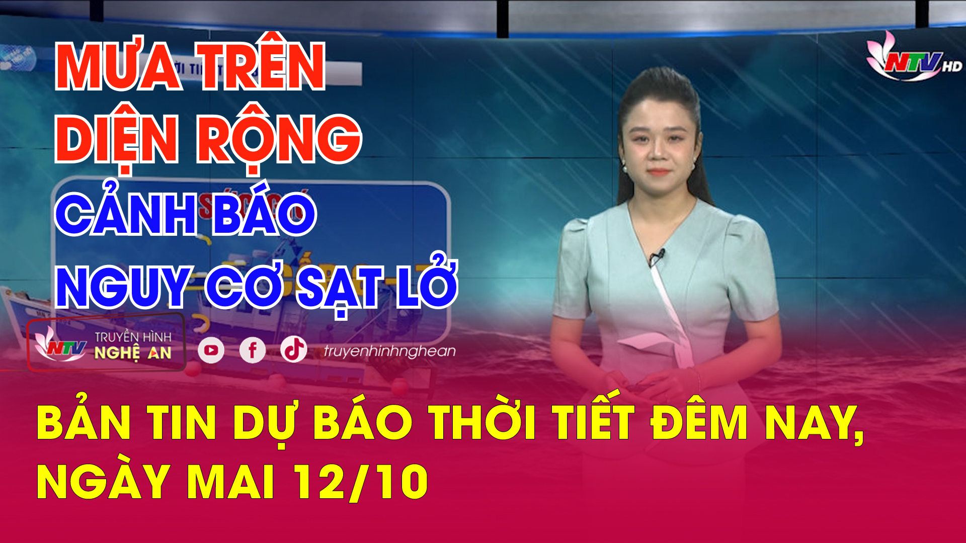 Bản tin Dự báo Thời tiết đêm nay, ngày mai 12/10/2023