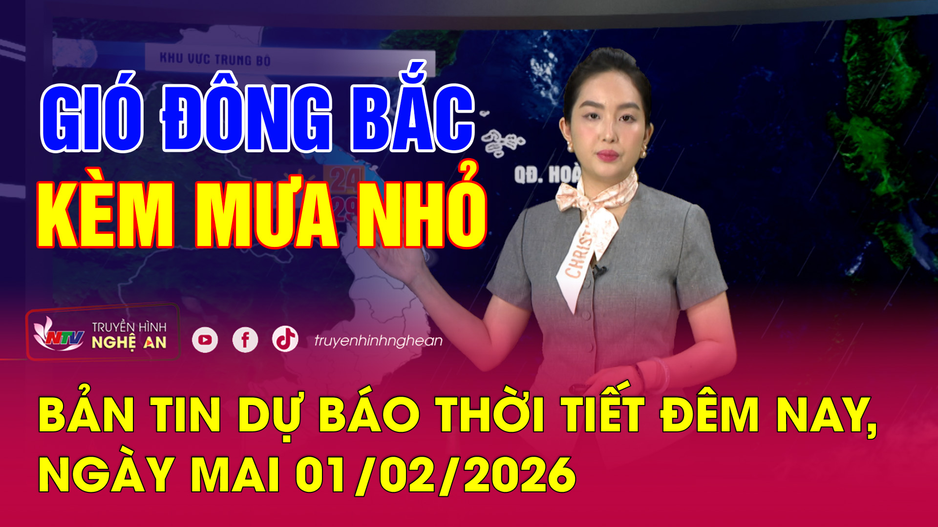Bản tin Dự báo thời tiết đêm nay, ngày mai - 01/02/2026