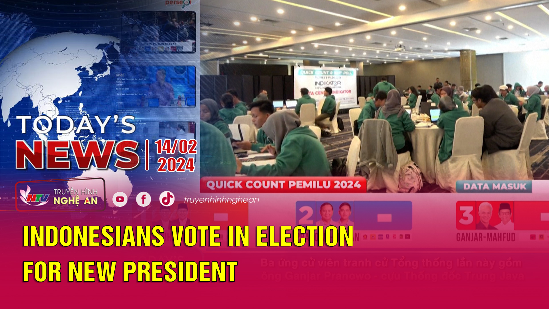 Today's News 14/2/2024: Indonesians vote in election for new president
