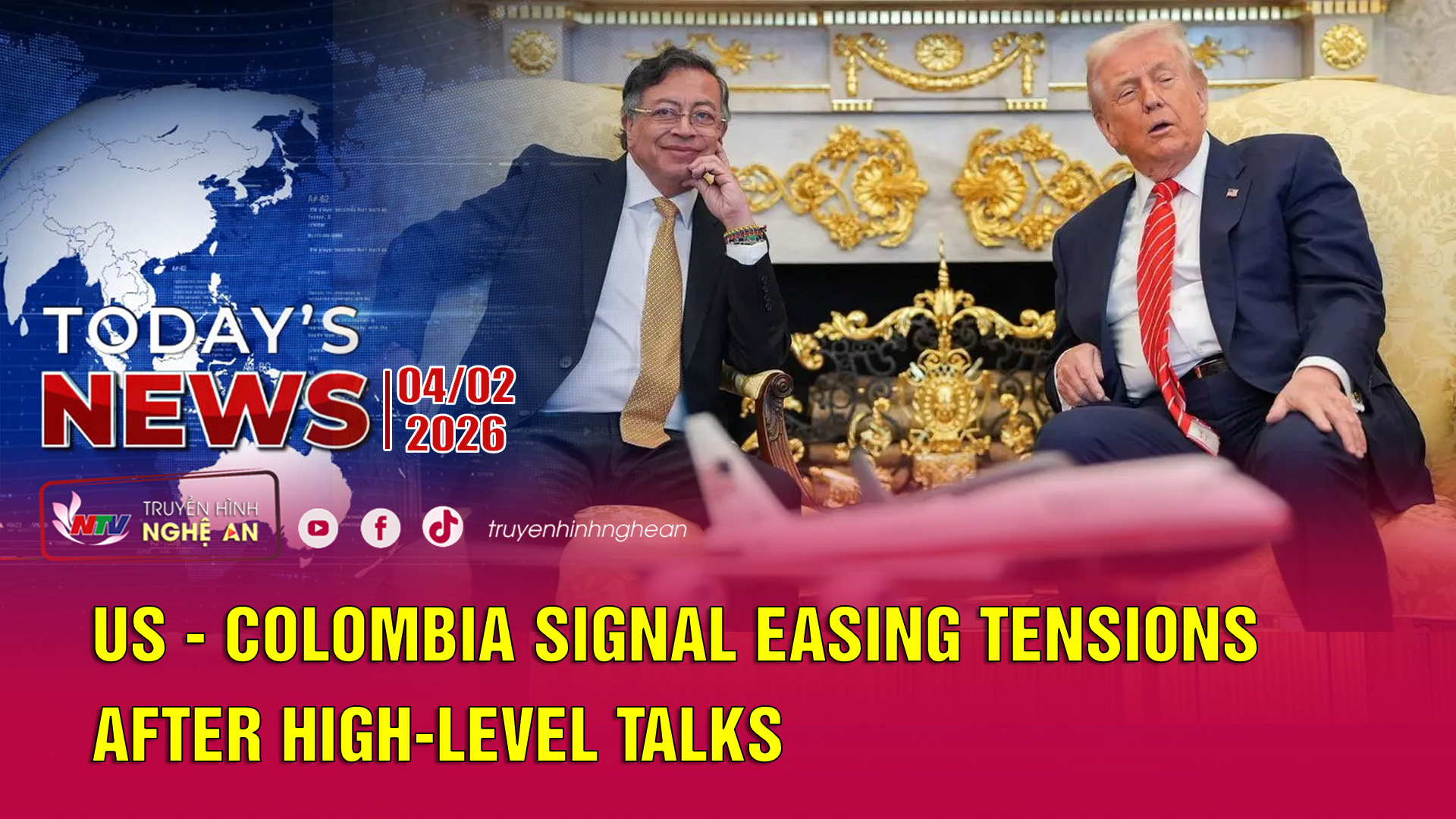 Today's News - 04/02/2026:  US – Colombia signal easing tensions after high-level talks
