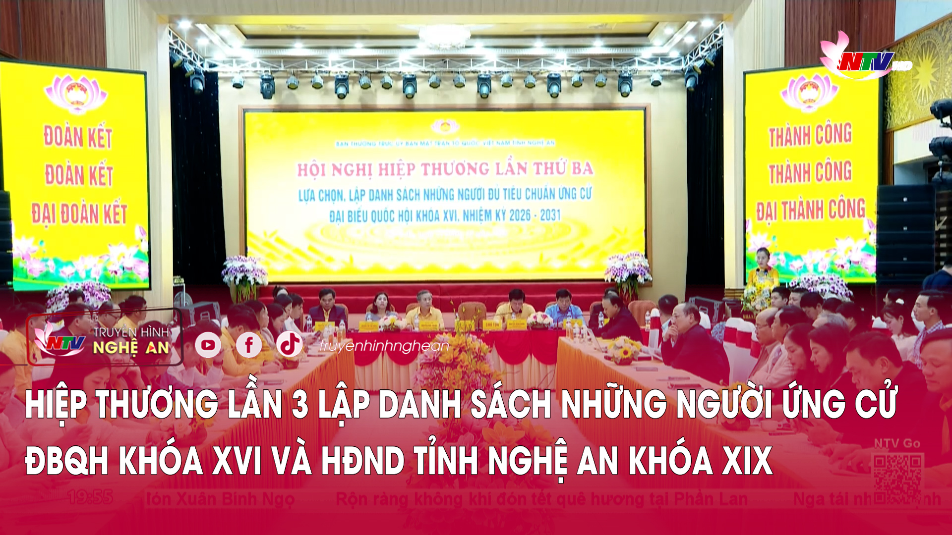 Hiệp thương lần 3 lập danh sách những người ứng cử ĐBQH khóa XVI và HĐND tỉnh Nghệ An khóa XIX