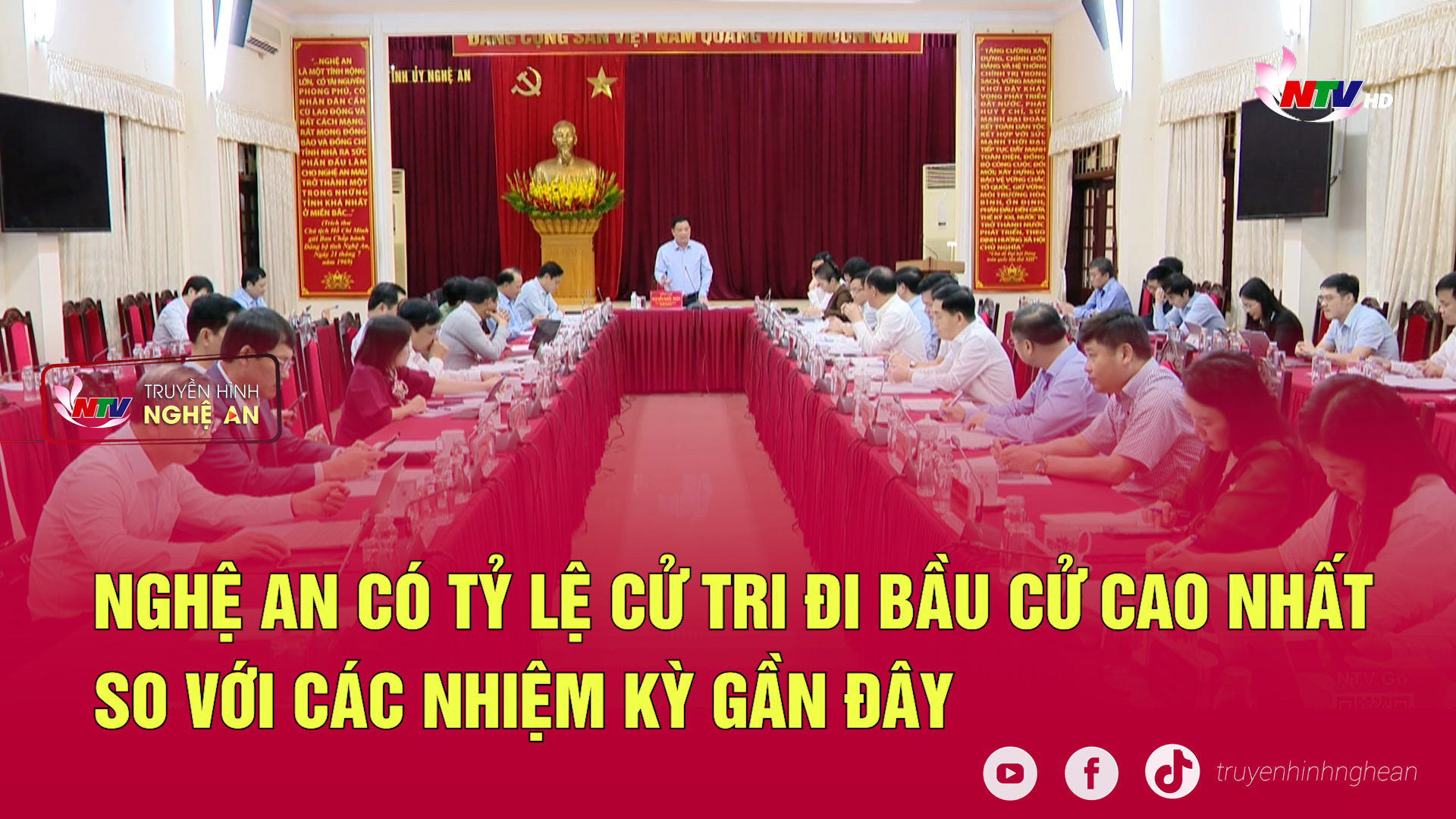 Nghệ An có tỷ lệ cử tri đi bầu cử cao nhất so với các nhiệm kỳ gần đây