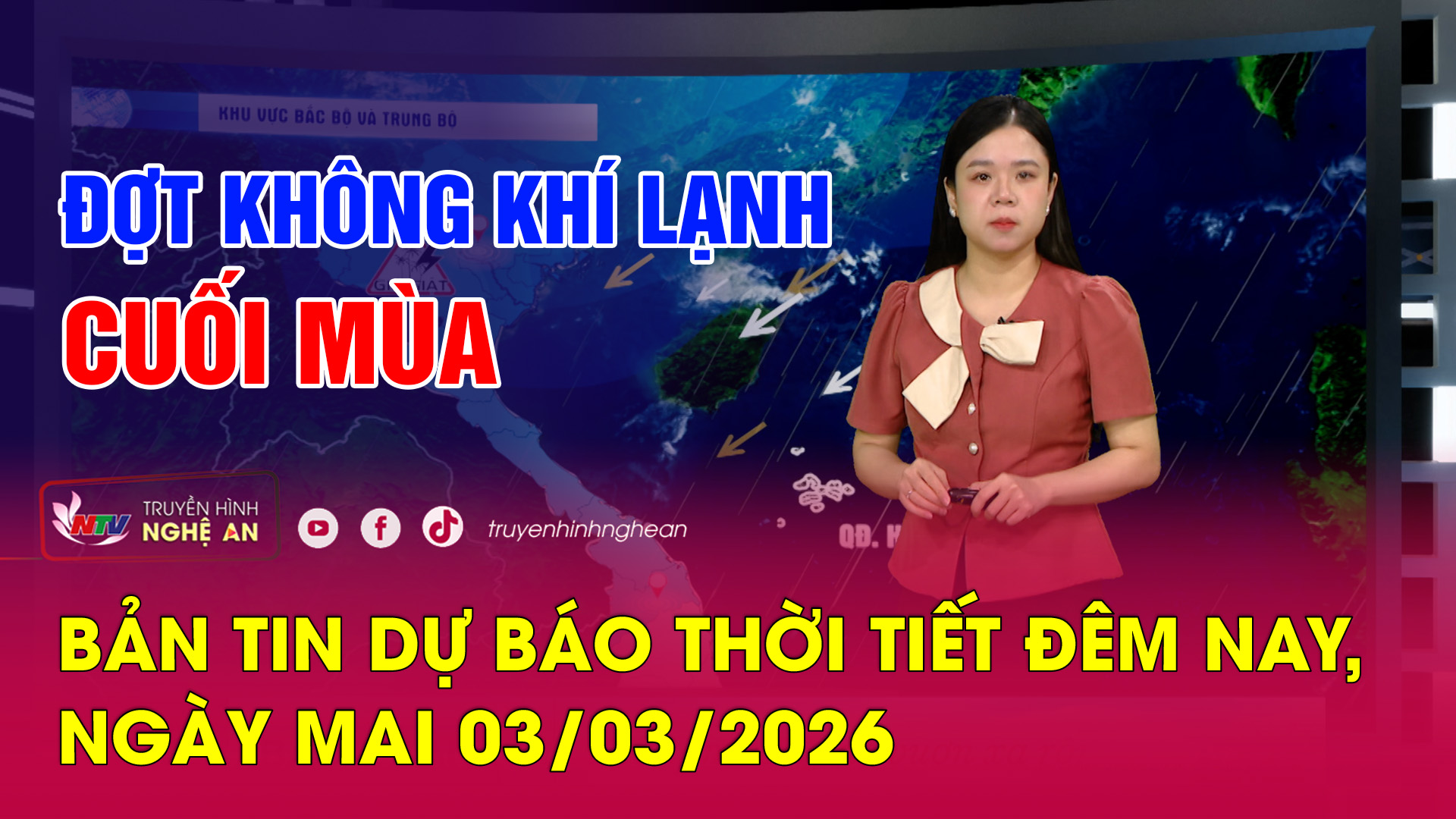 Bản tin Dự báo thời tiết đêm nay, ngày mai - 03/03/2026