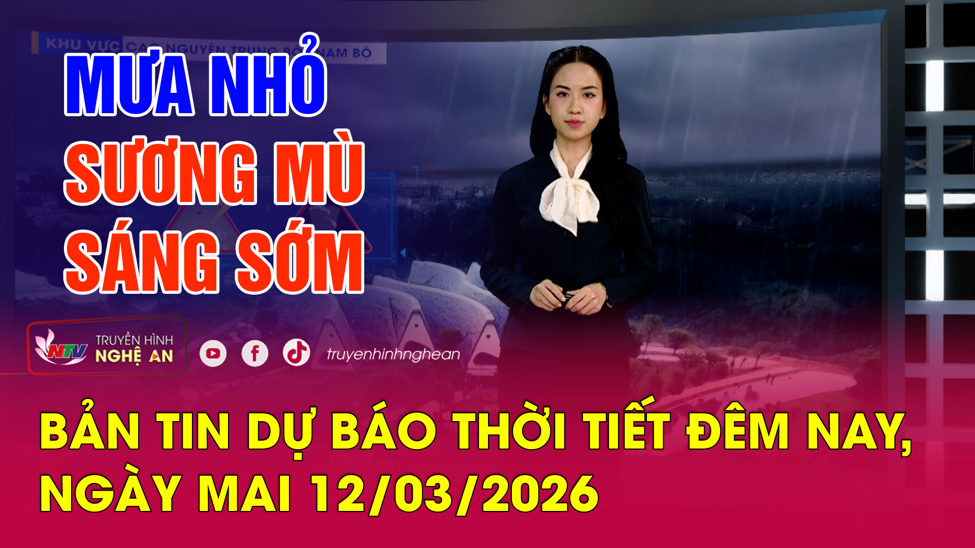 Bản tin Dự báo thời tiết đêm nay, ngày mai - 12/03/2026
