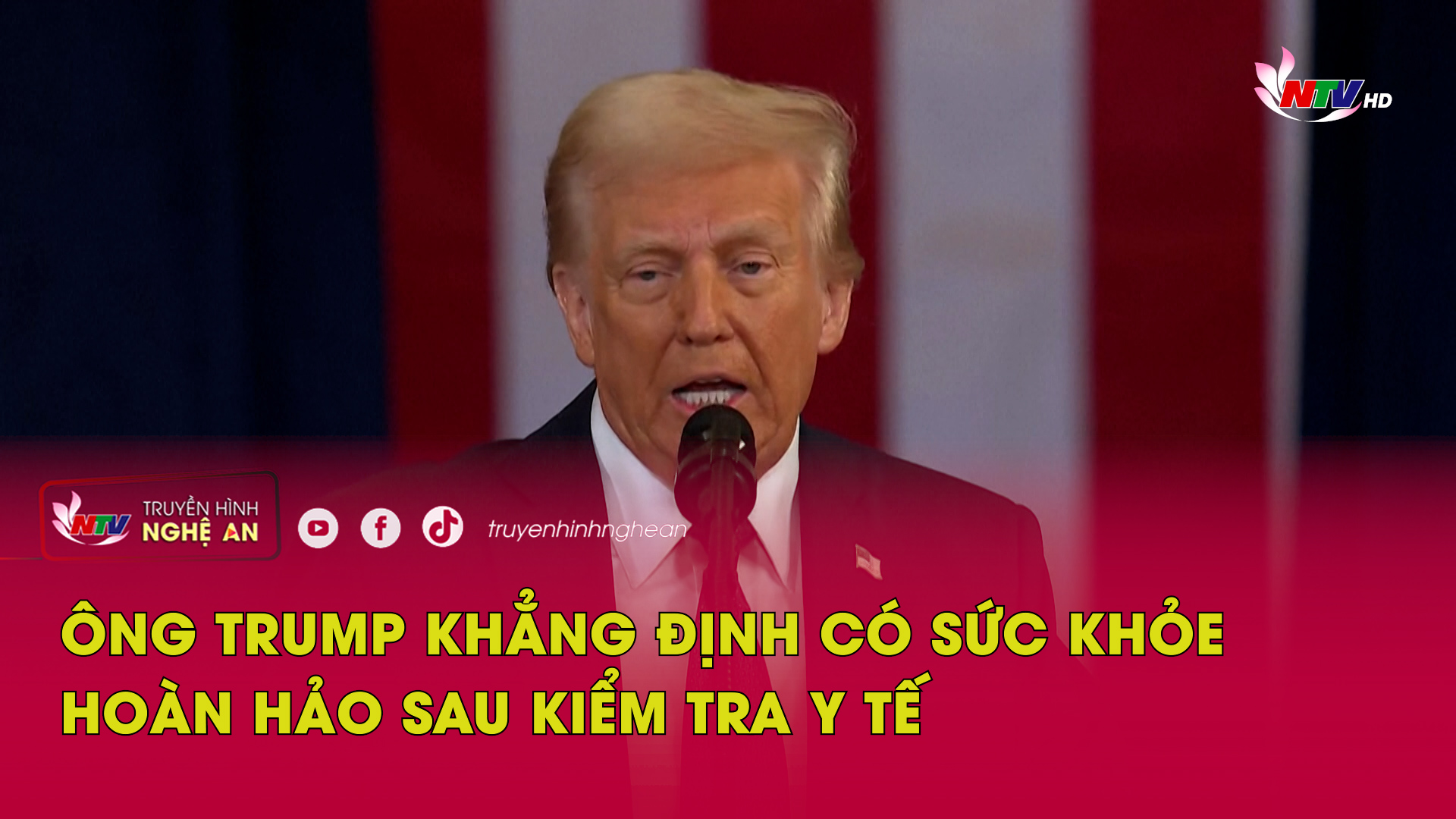 Ông Trump khẳng định có sức khỏe hoàn hảo sau kiểm tra y tế