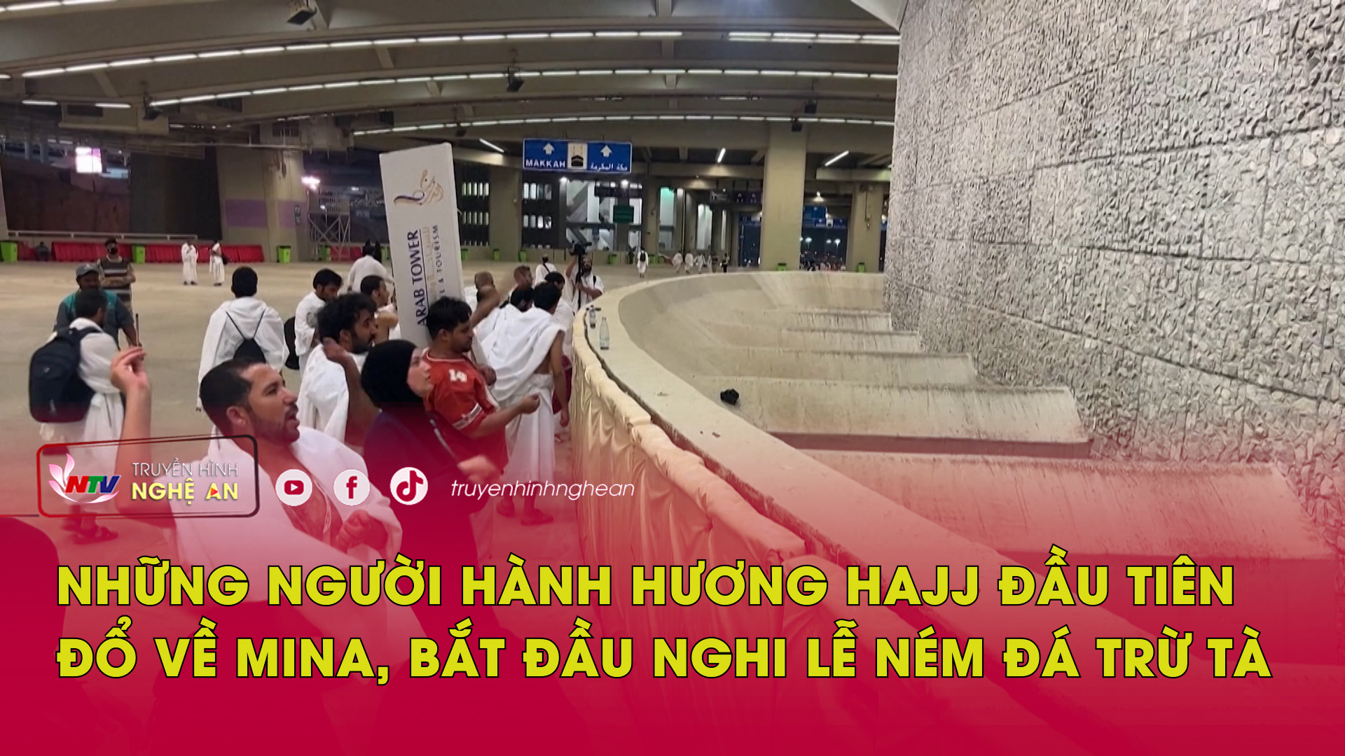 Những người hành hương Hajj đầu tiên đổ về Mina, bắt đầu nghi lễ ném đá trừ tà