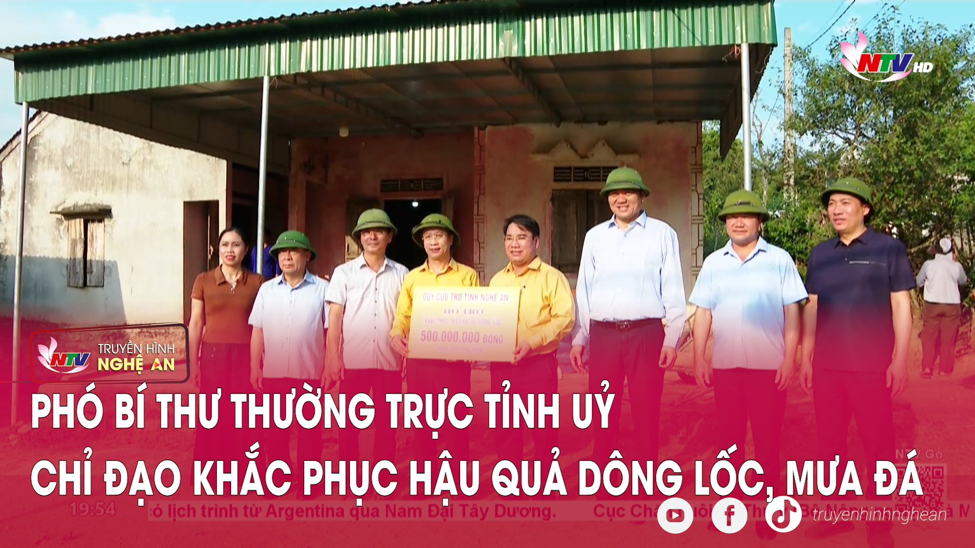 Phó Bí thư Thường trực Tỉnh uỷ chỉ đạo khắc phục hậu quả dông lốc, mưa đá